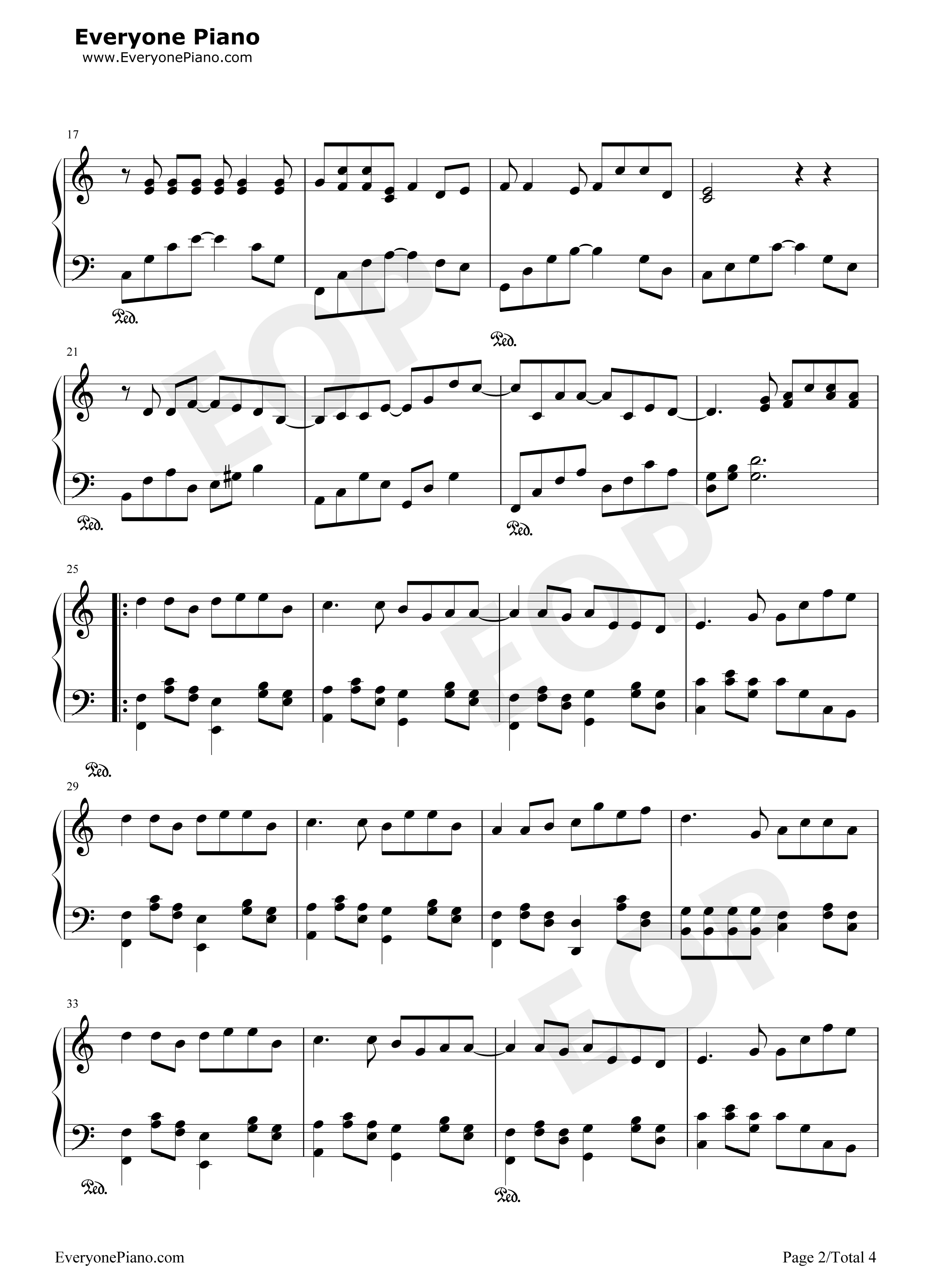 那女孩对我说钢琴谱_黄义达