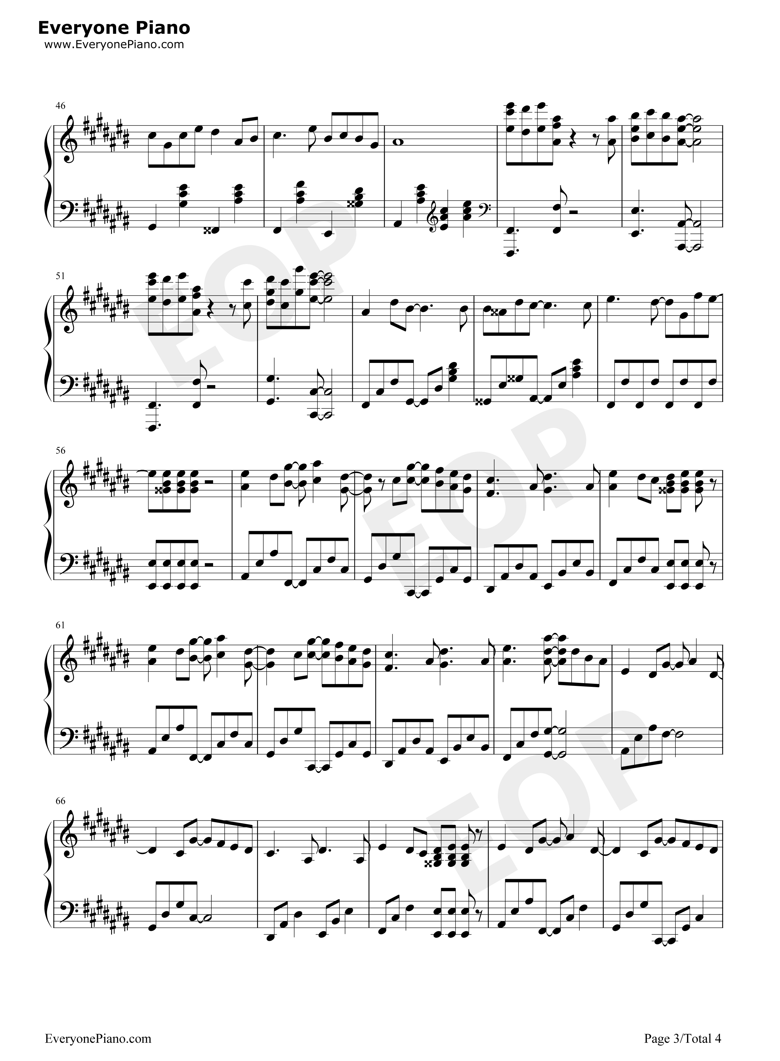 カンタレラ钢琴谱_KAITO