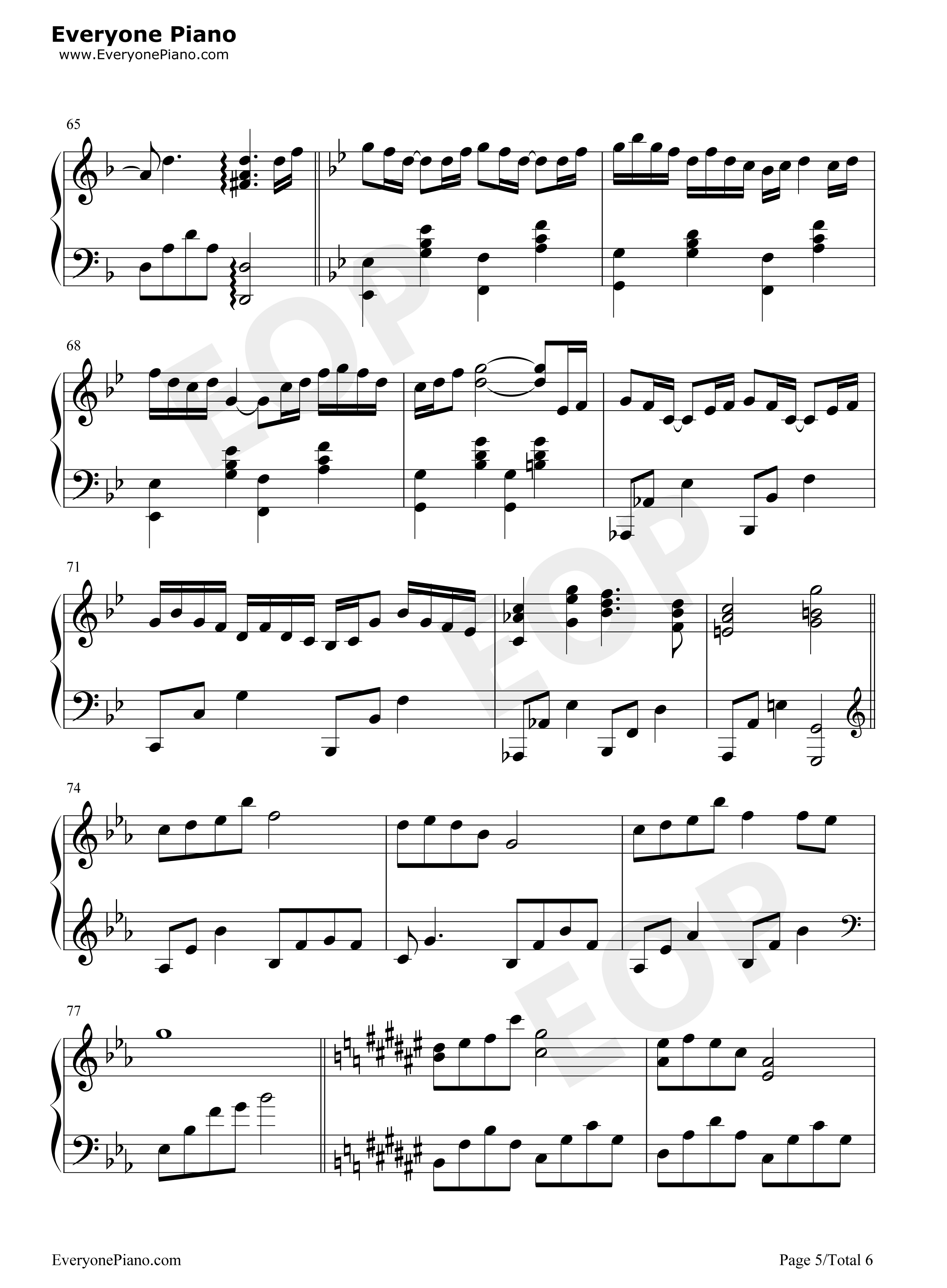 天涯钢琴谱_喵☆酱