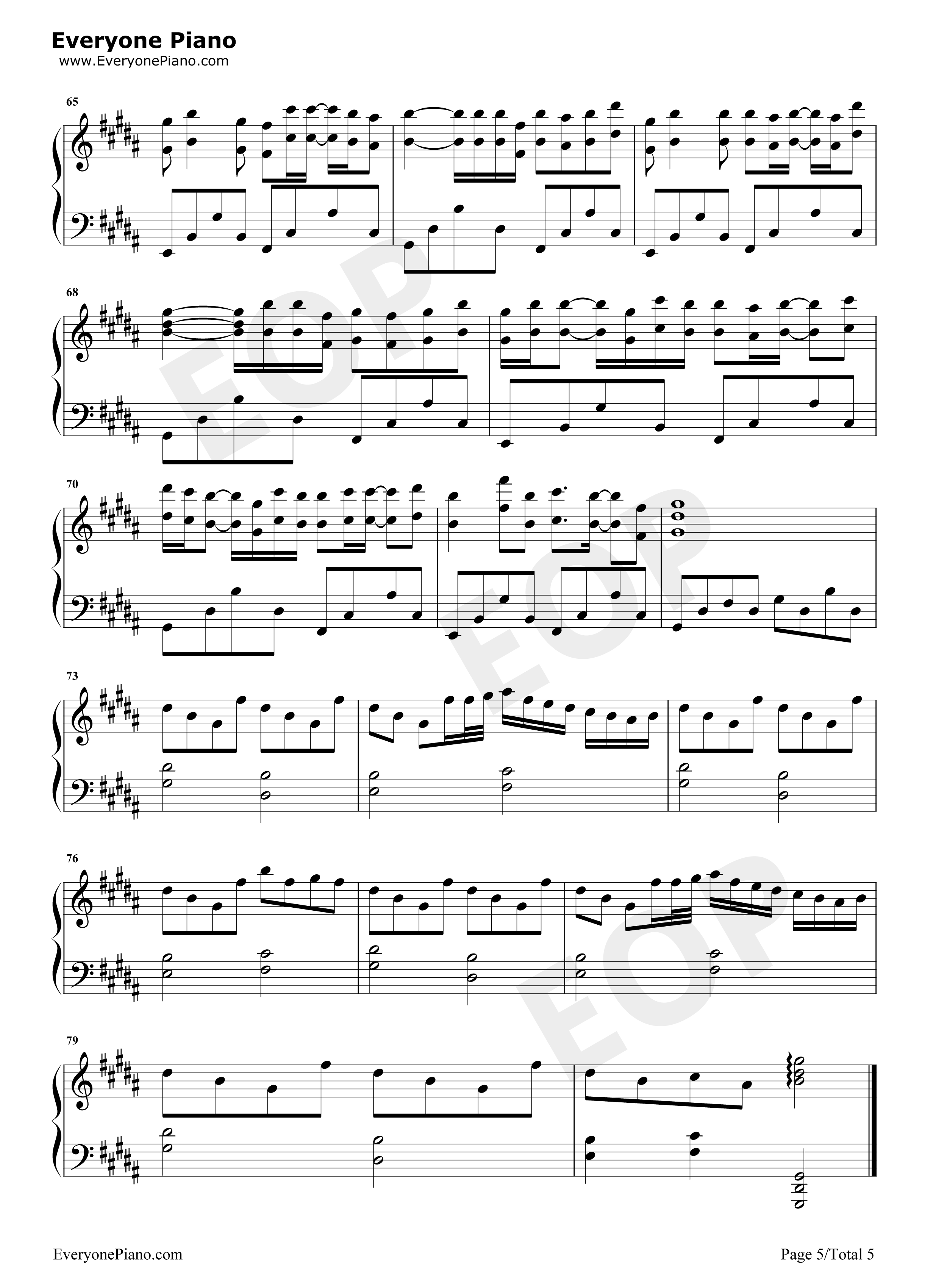 时光卷轴钢琴谱_双笙_封茗囧菌