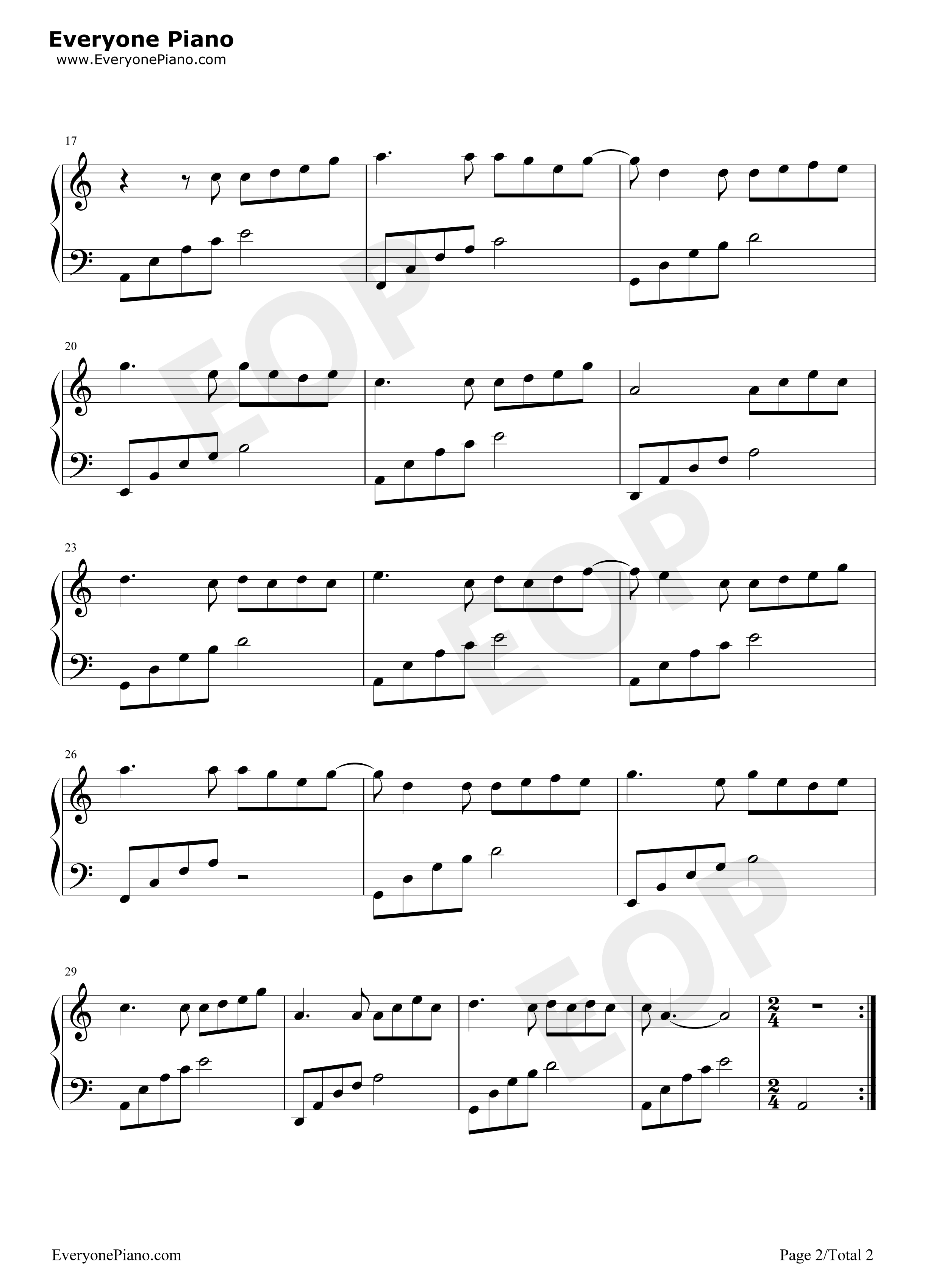 渡我不渡她钢琴谱_孤独诗人