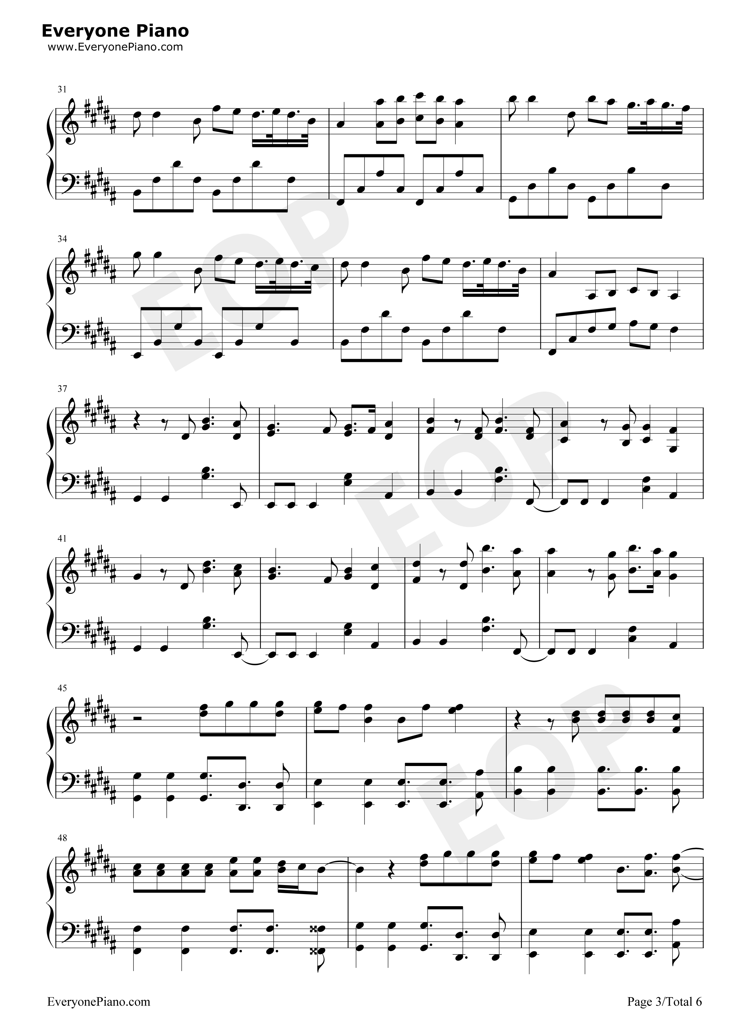 Unity钢琴谱_Alan_Walker