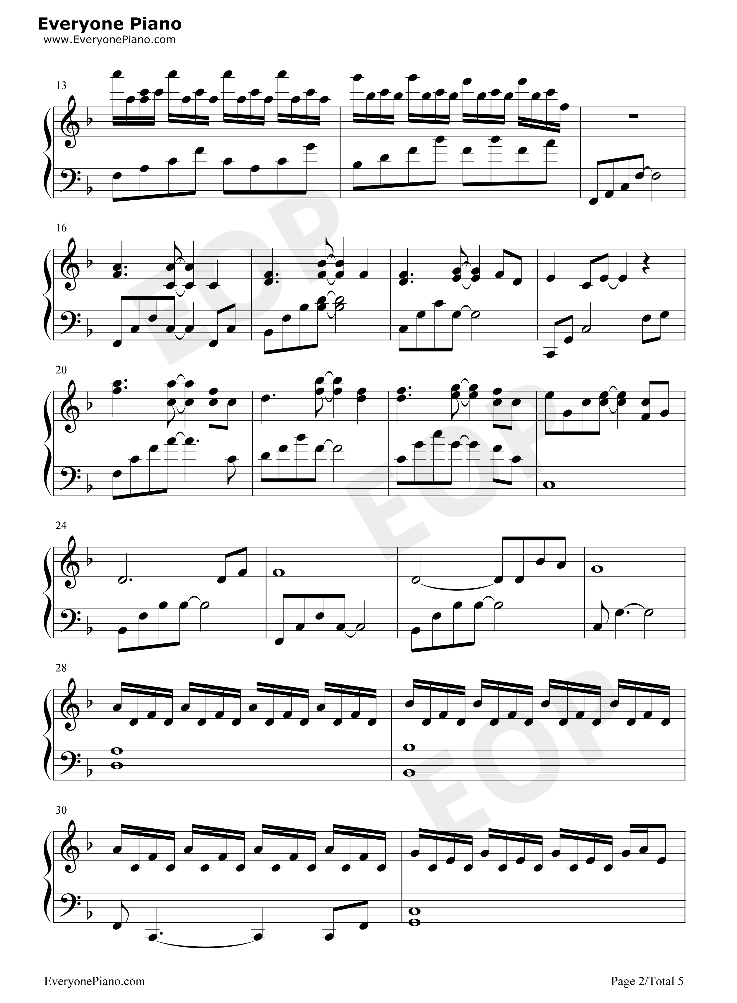 Heaven钢琴谱_Florian_Bur