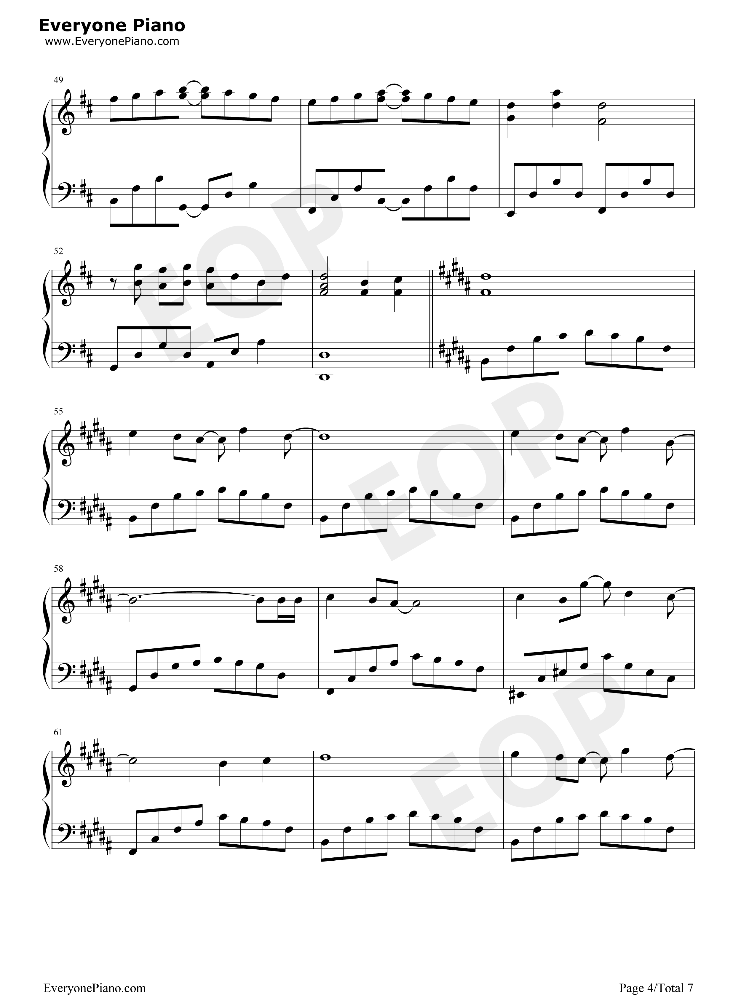 ひとつのハートで钢琴谱_三重野瞳