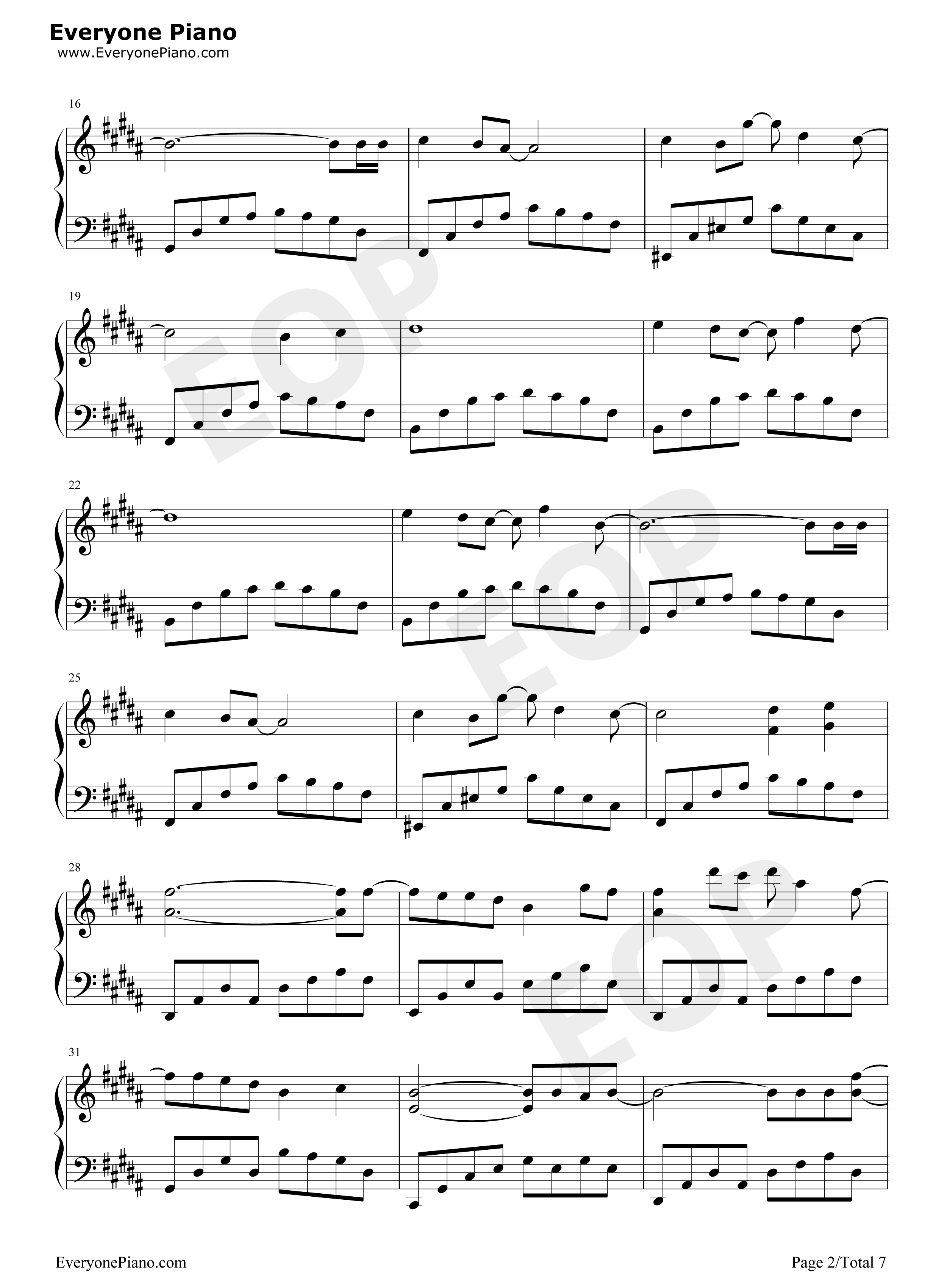 ひとつのハートで钢琴谱_三重野瞳