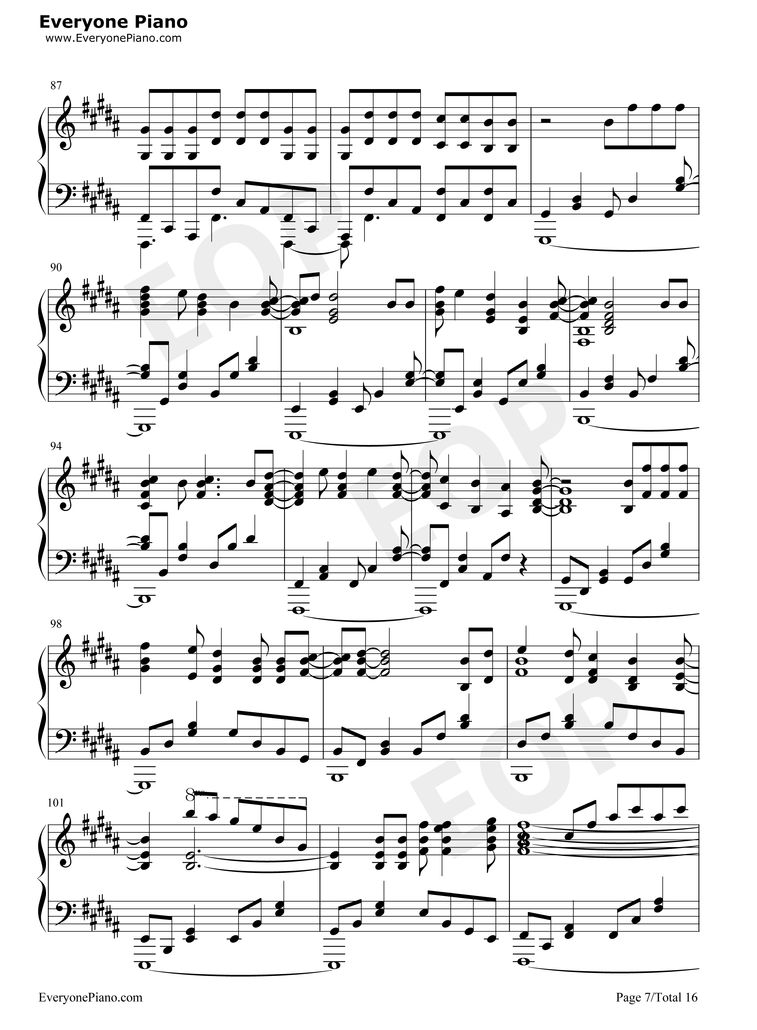 Neo钢琴谱_Roselia