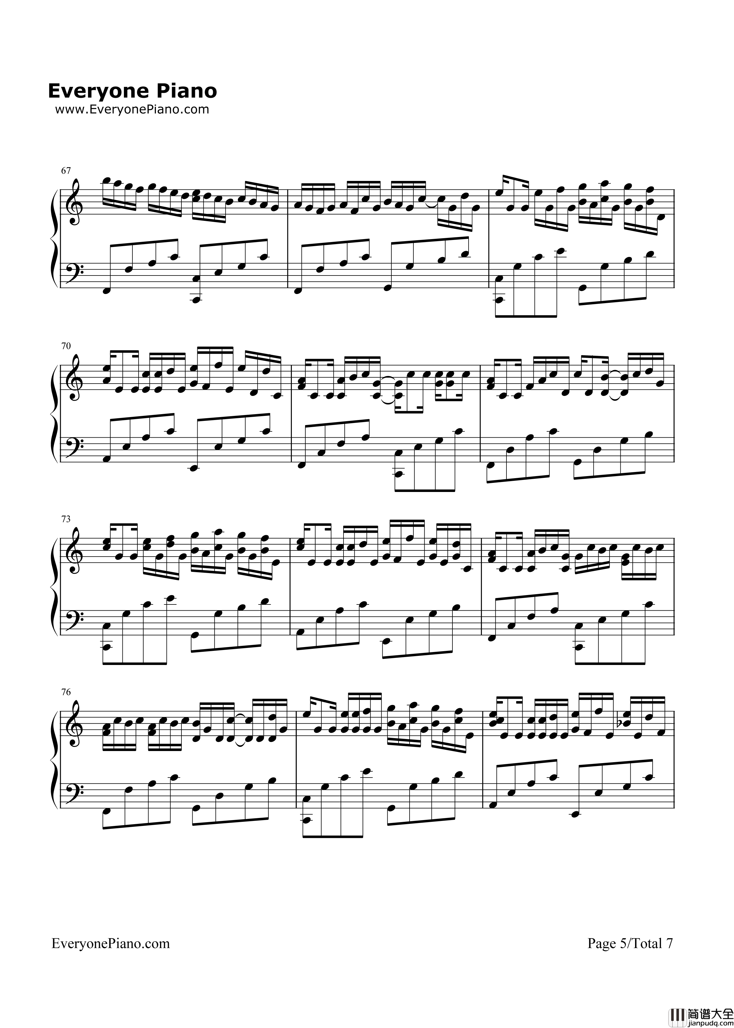 c大调卡农钢琴谱_帕赫贝尔