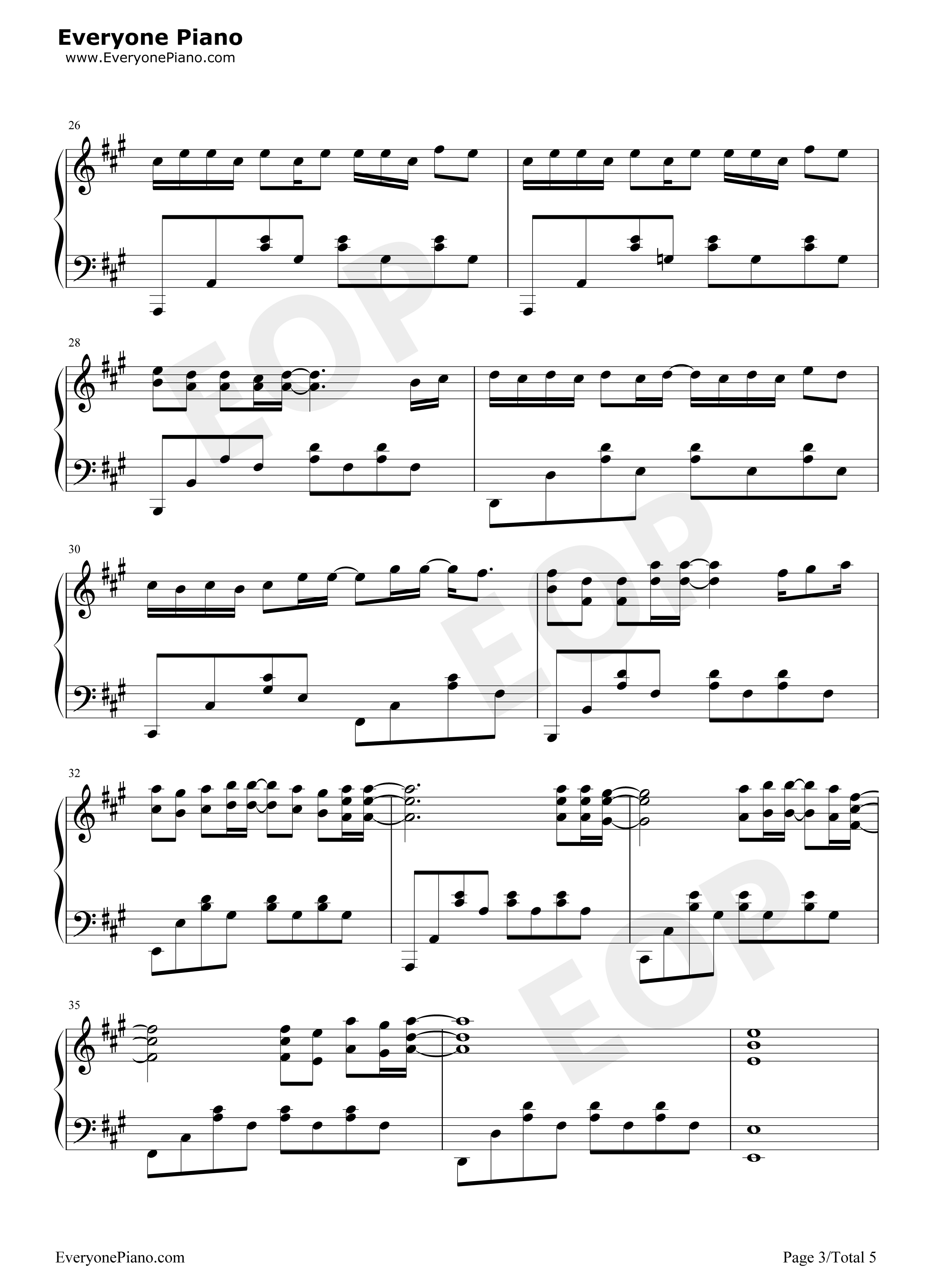 昨日青空钢琴谱_尤长靖