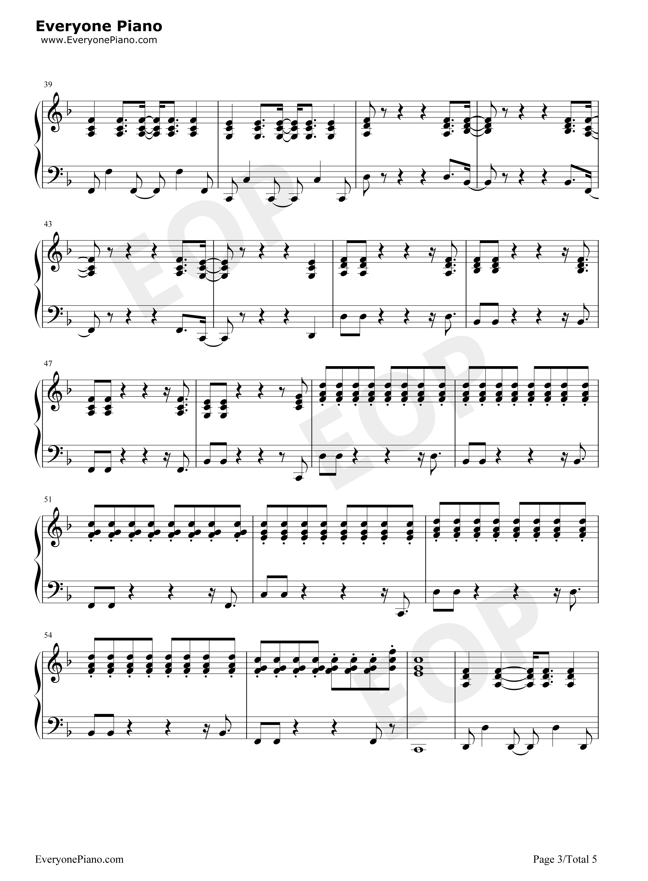 飘向北方钢琴谱_邓紫棋