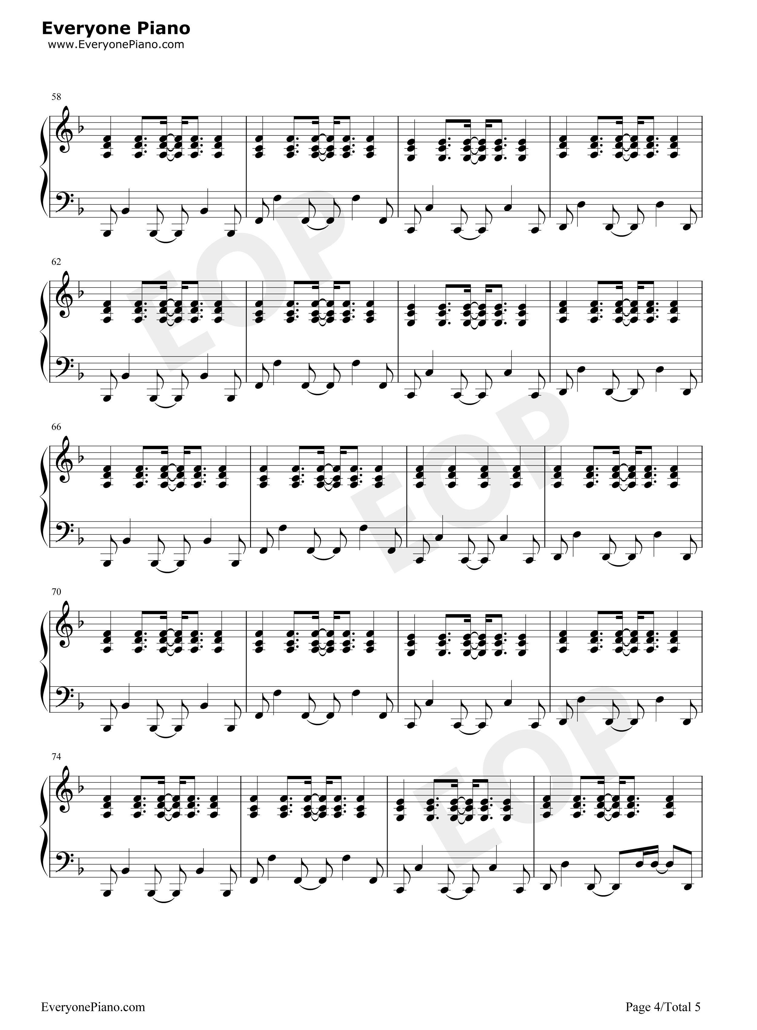 飘向北方钢琴谱_邓紫棋