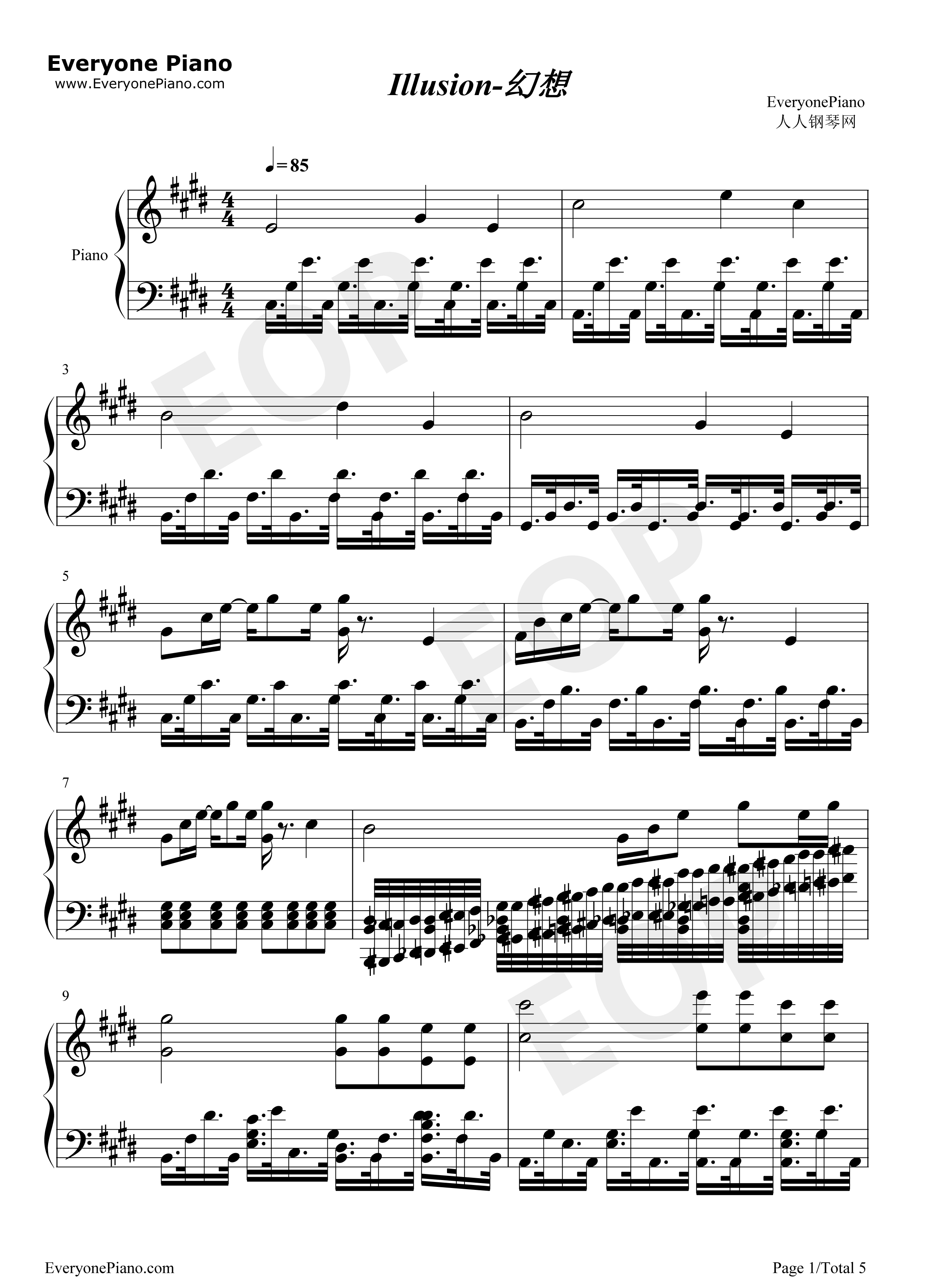 Illusion钢琴谱_猎豹移动公司