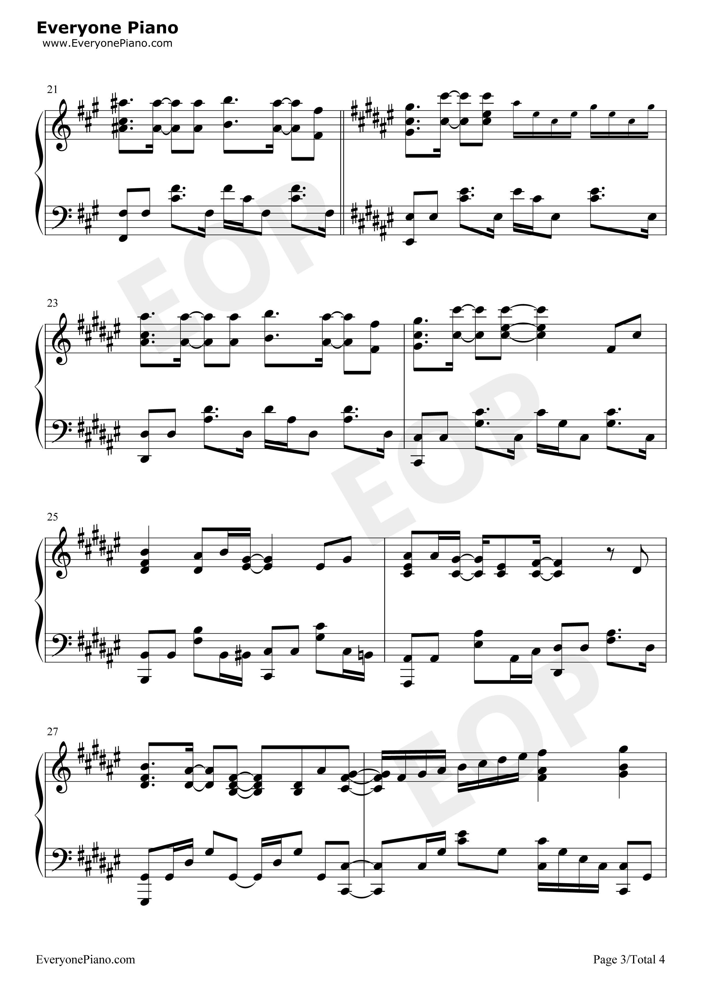 小さな想い钢琴谱_高桥李依