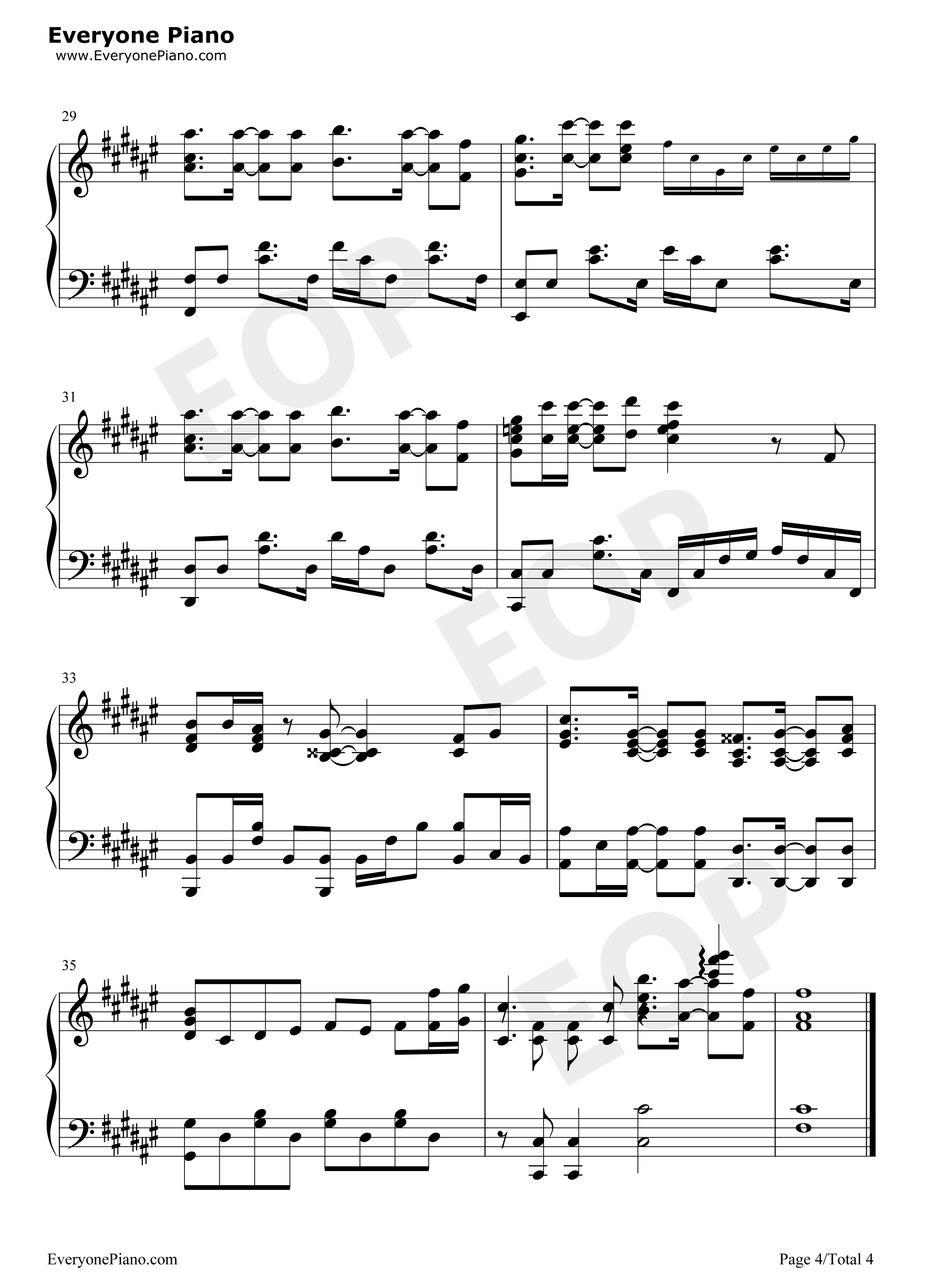 小さな想い钢琴谱_高桥李依