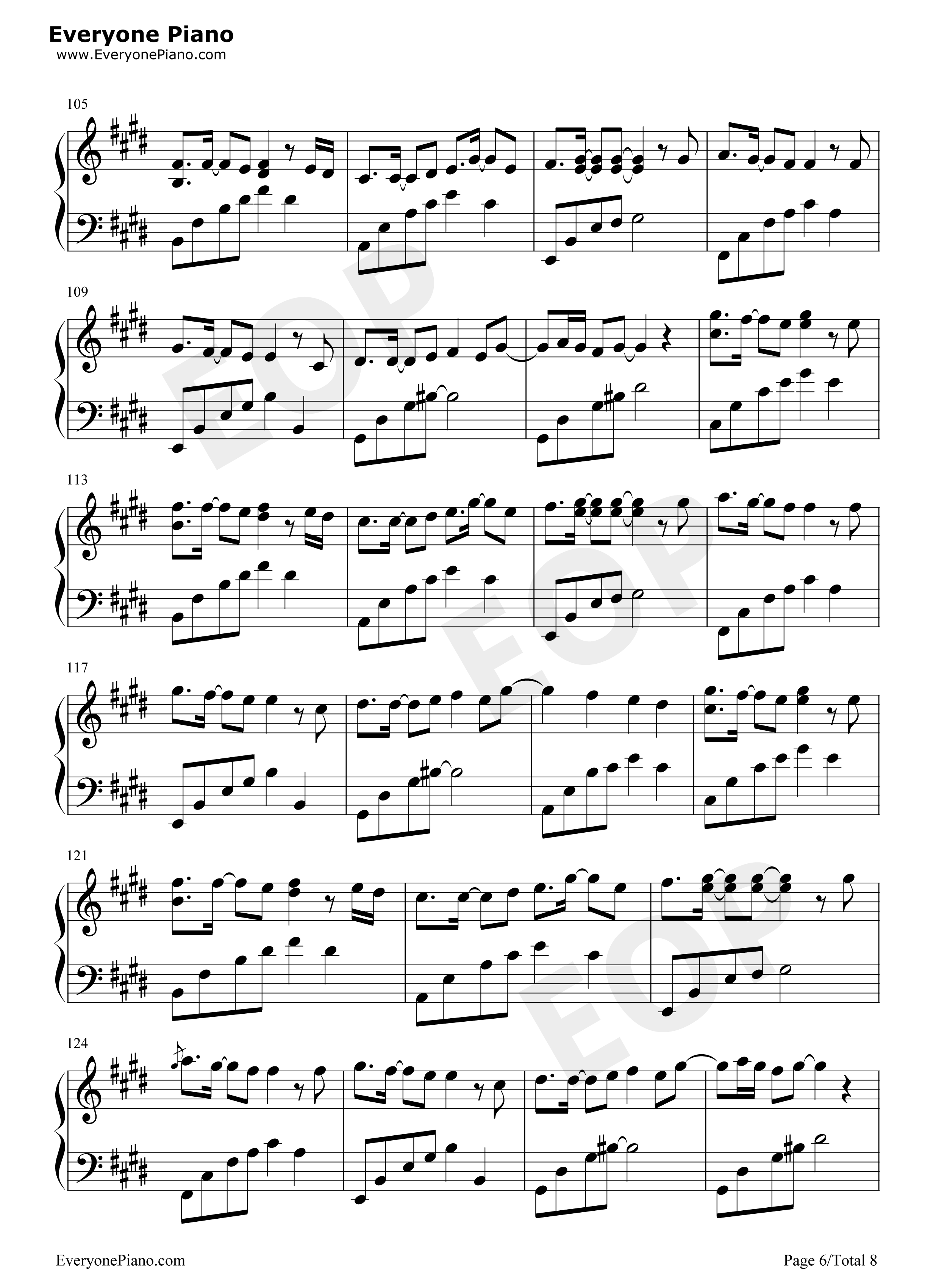 生生世世爱钢琴谱_吴雨霏