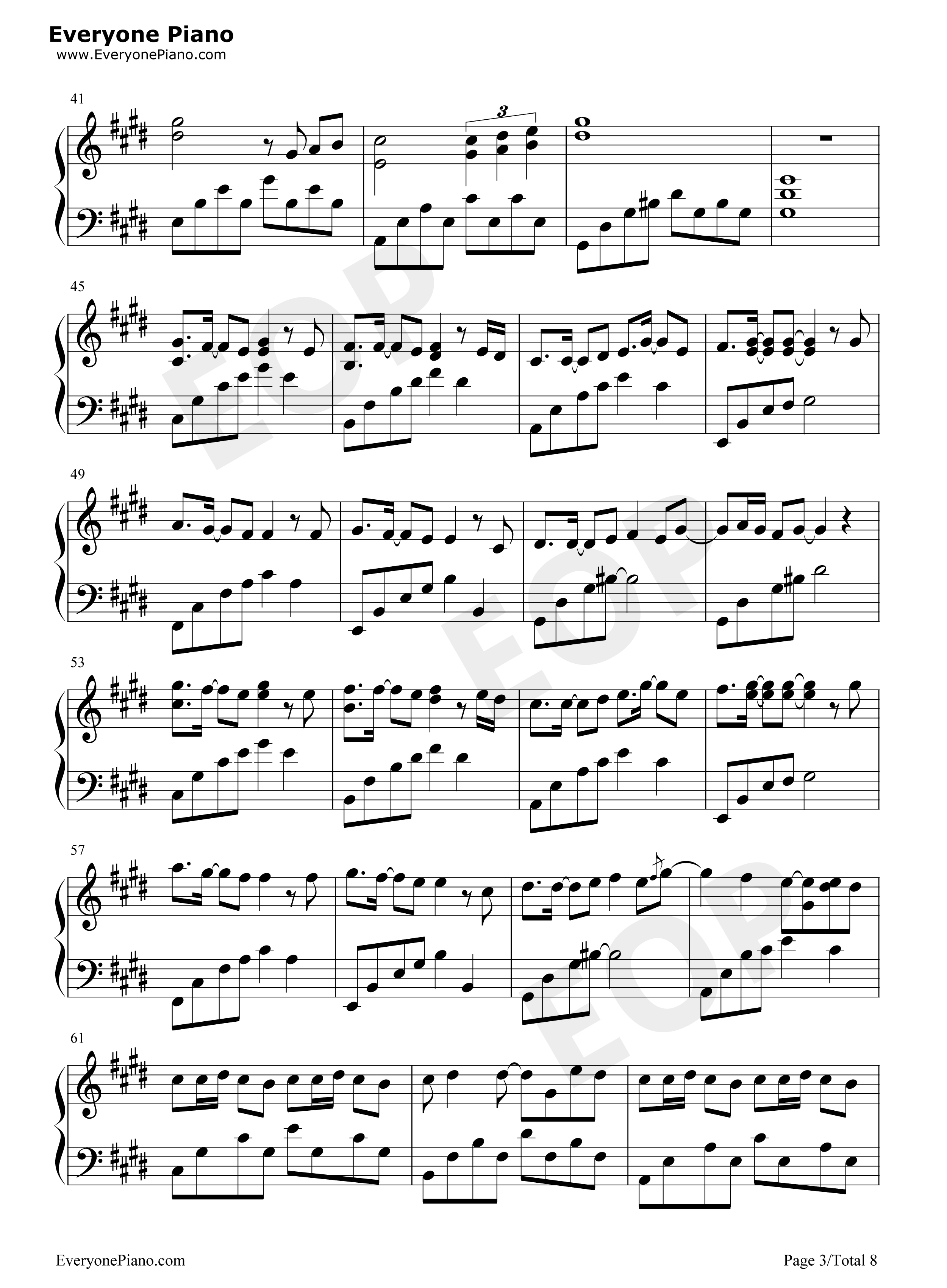 生生世世爱钢琴谱_吴雨霏