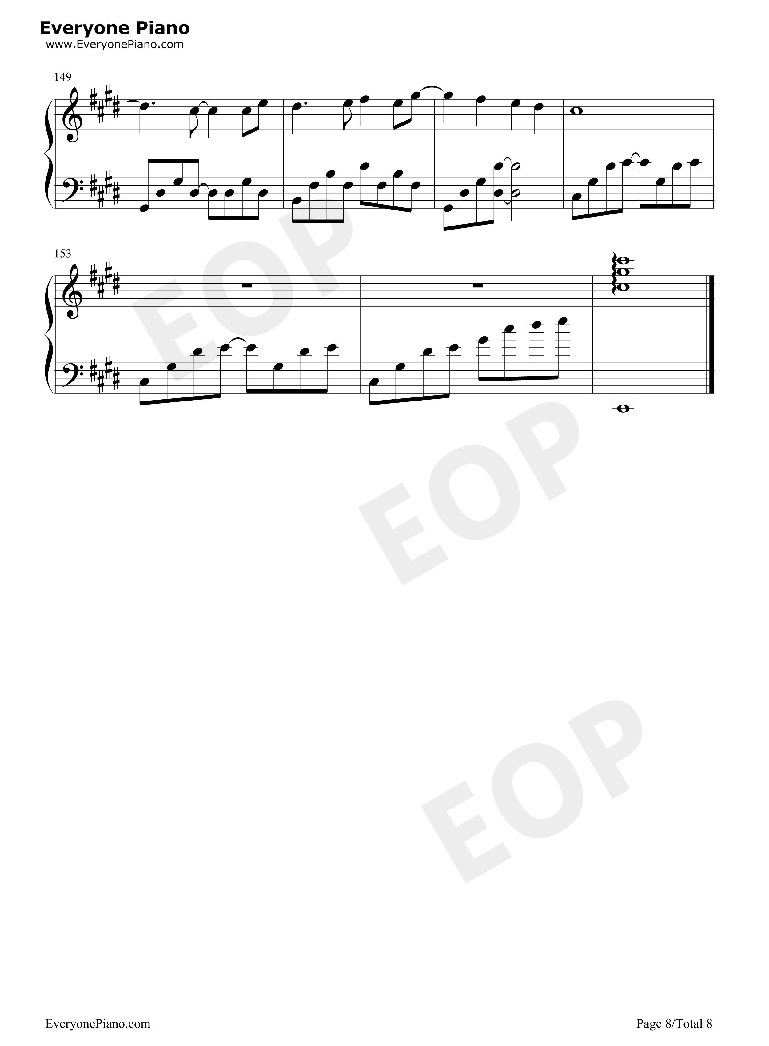 生生世世爱钢琴谱_吴雨霏