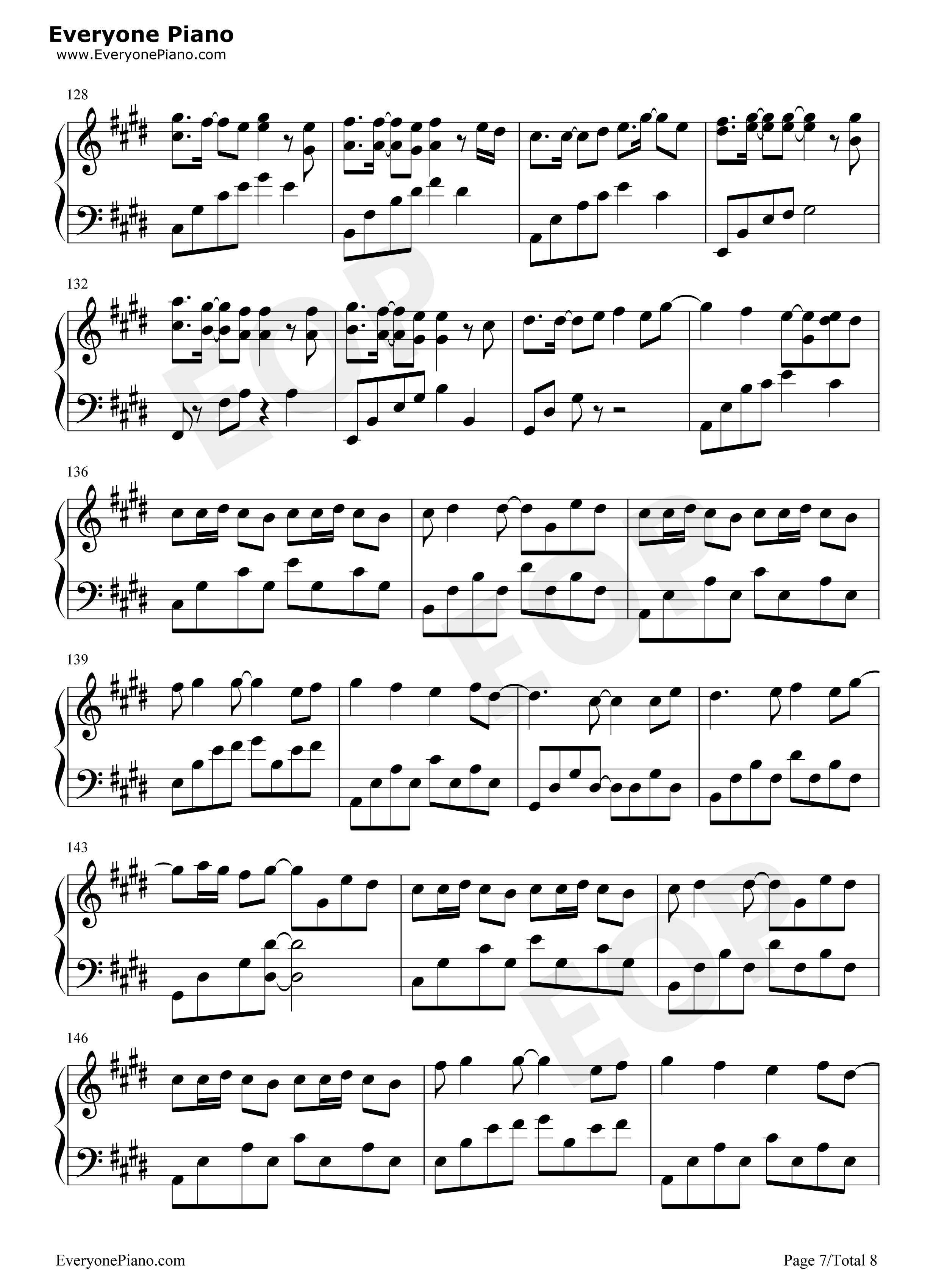 生生世世爱钢琴谱_吴雨霏