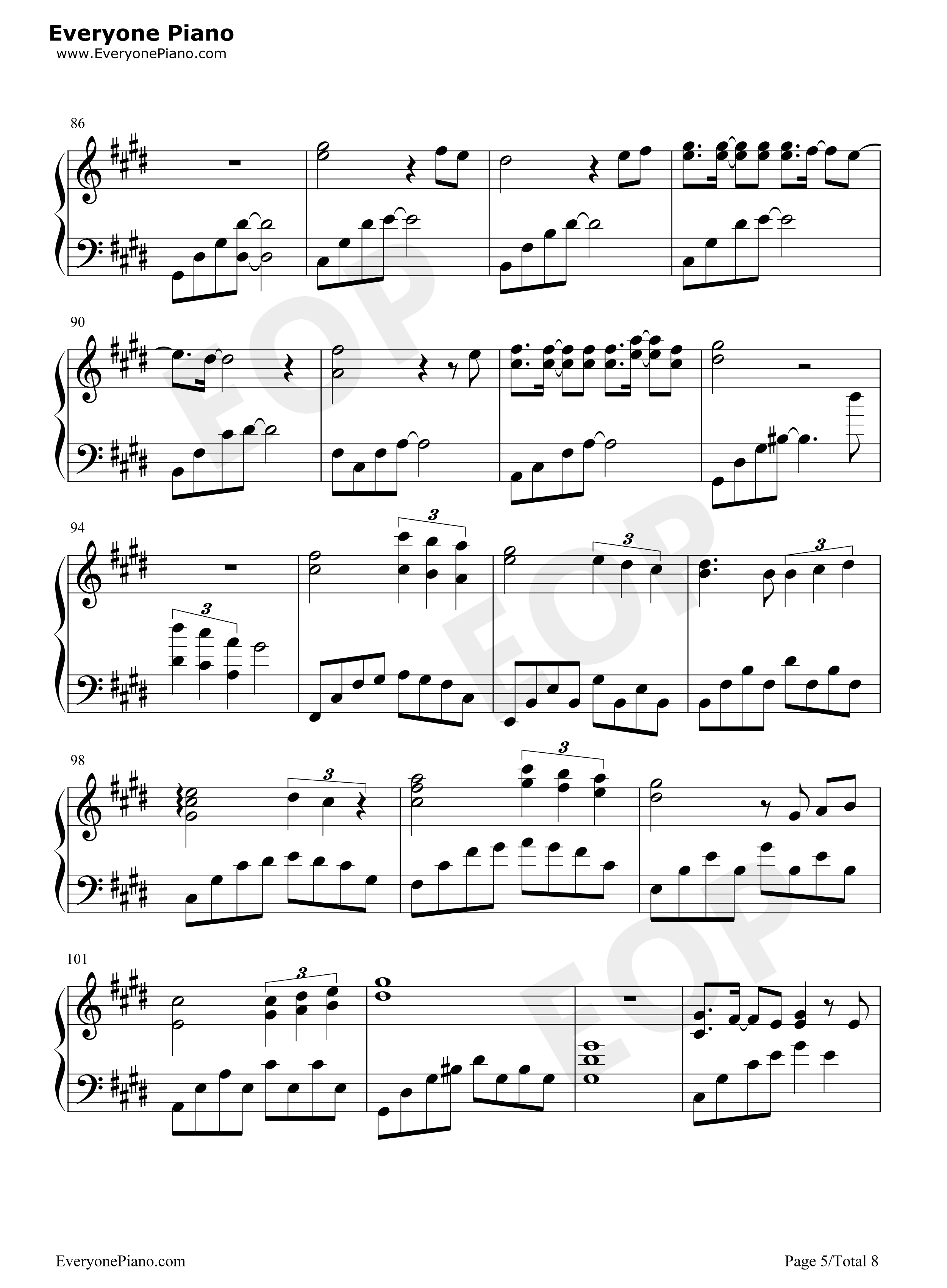 生生世世爱钢琴谱_吴雨霏