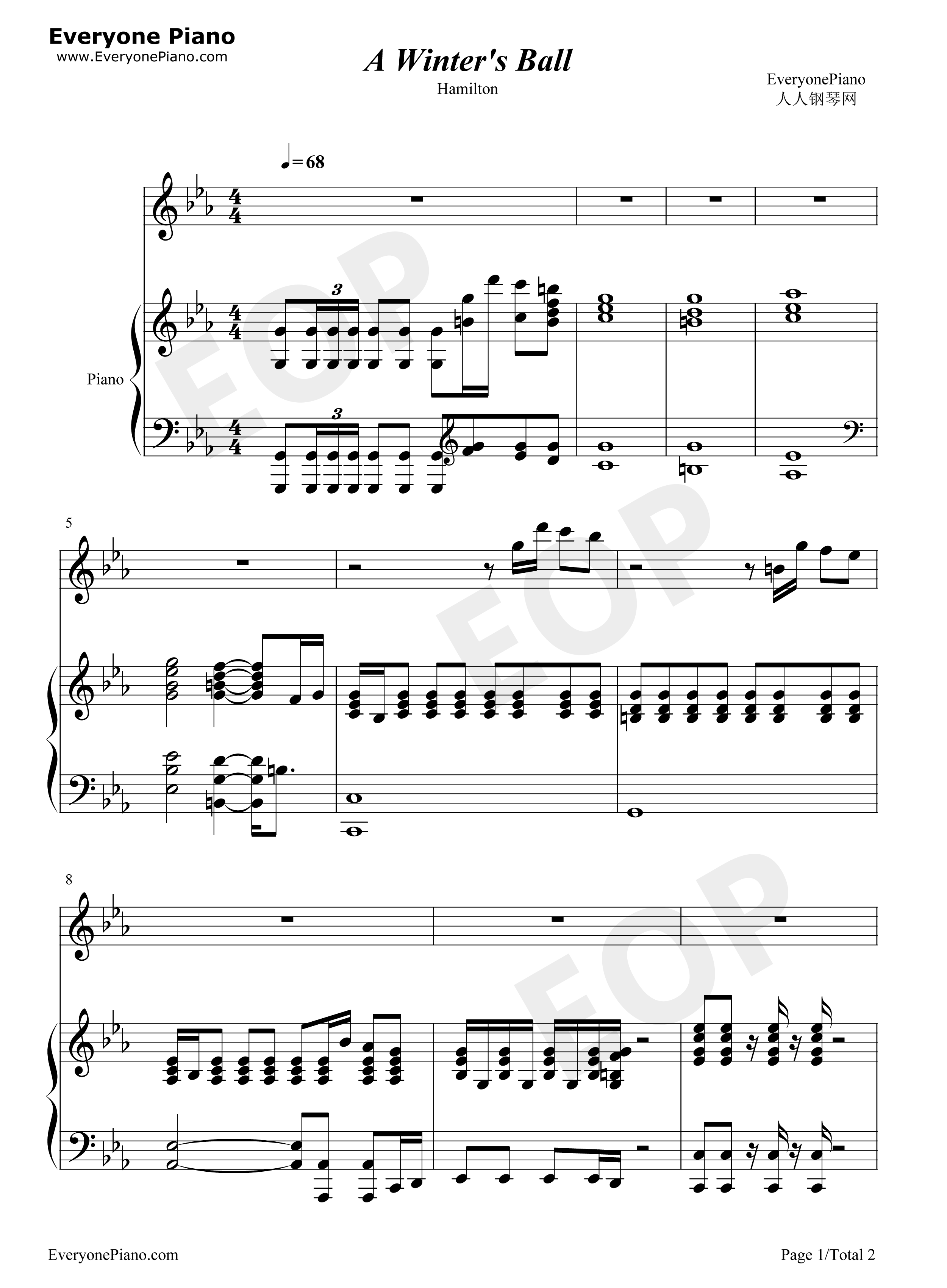 A_Winters_Ball钢琴谱_Lin_Manuel_Miranda