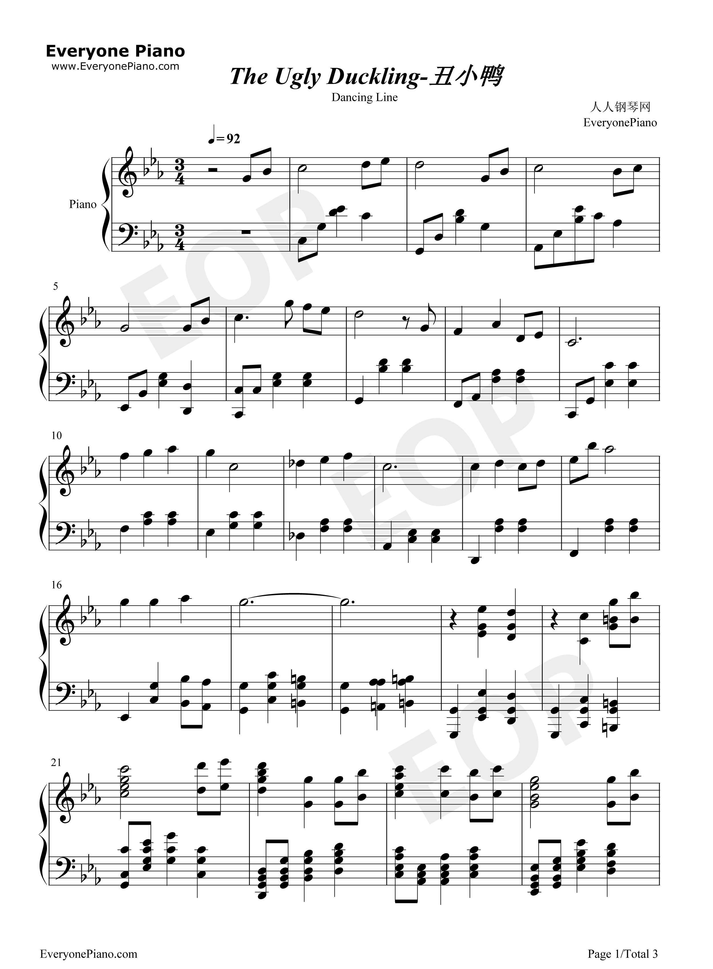 The_Ugly_Duckling钢琴谱_猎豹移动公司