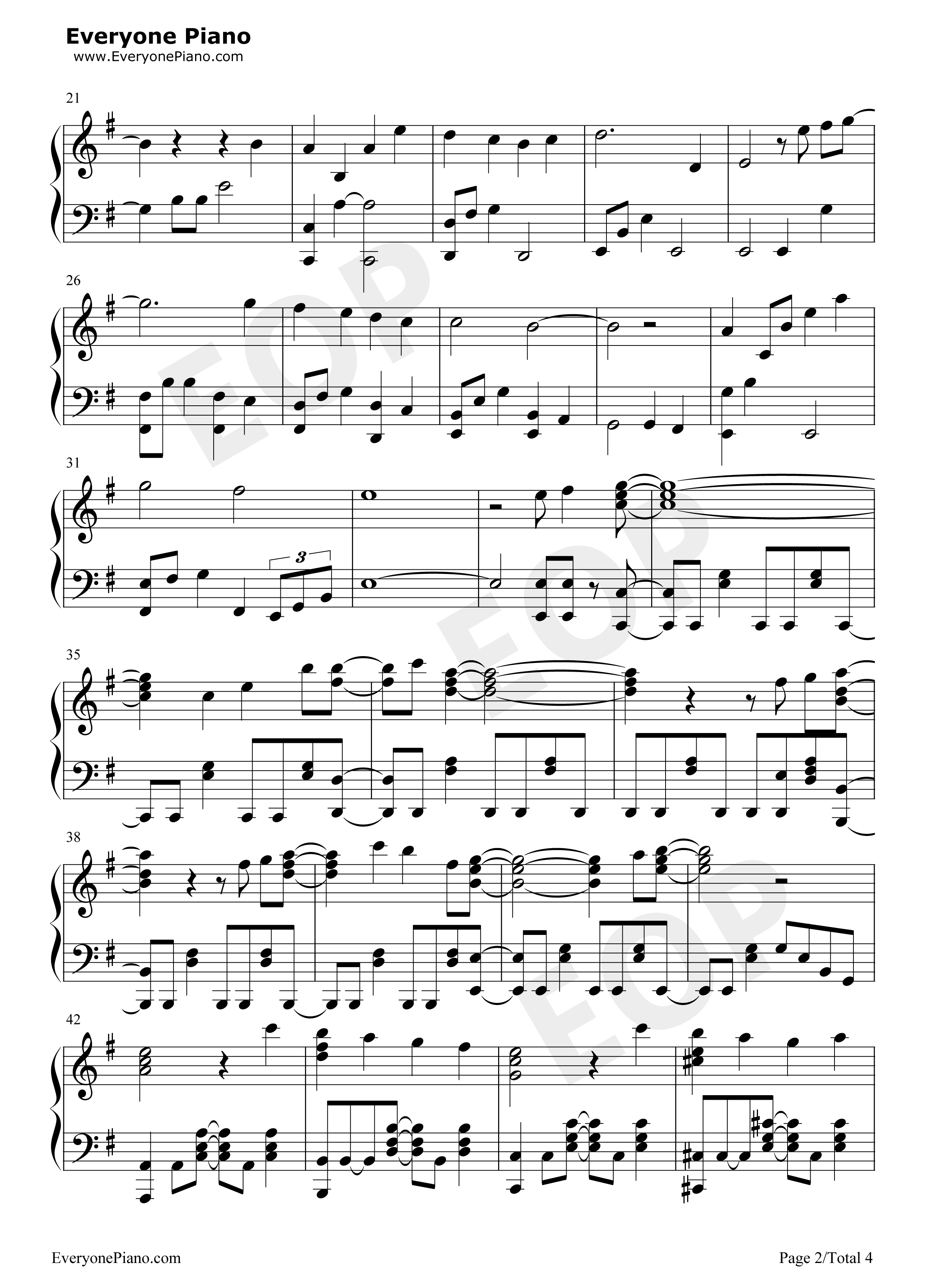 Connected钢琴谱_吉冈茉祐