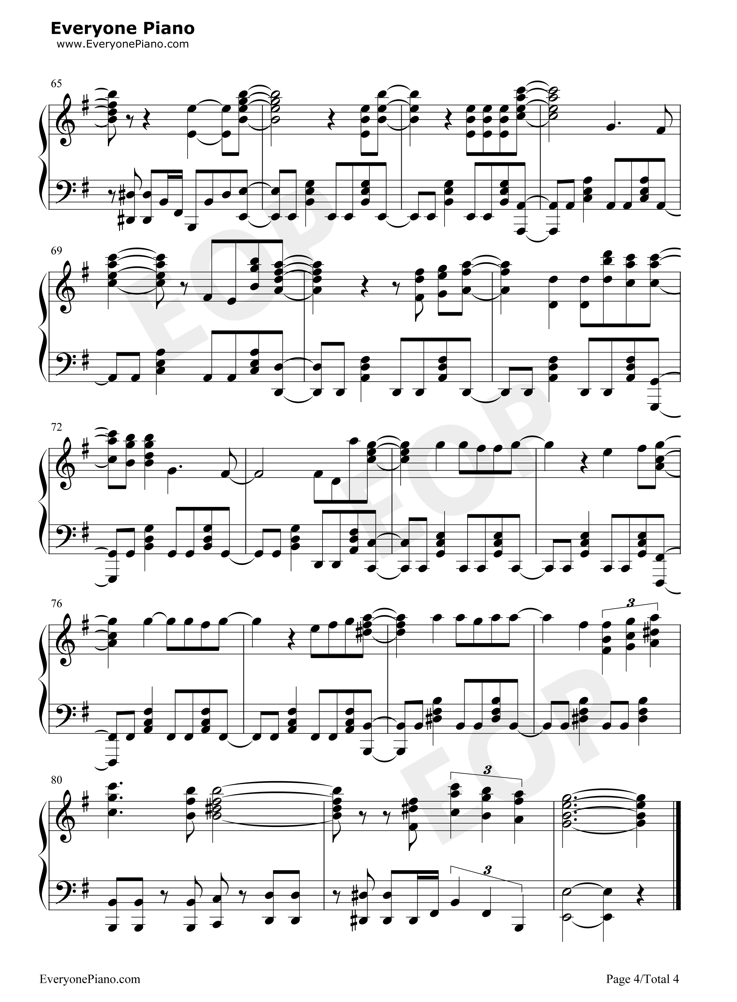 Connected钢琴谱_吉冈茉祐