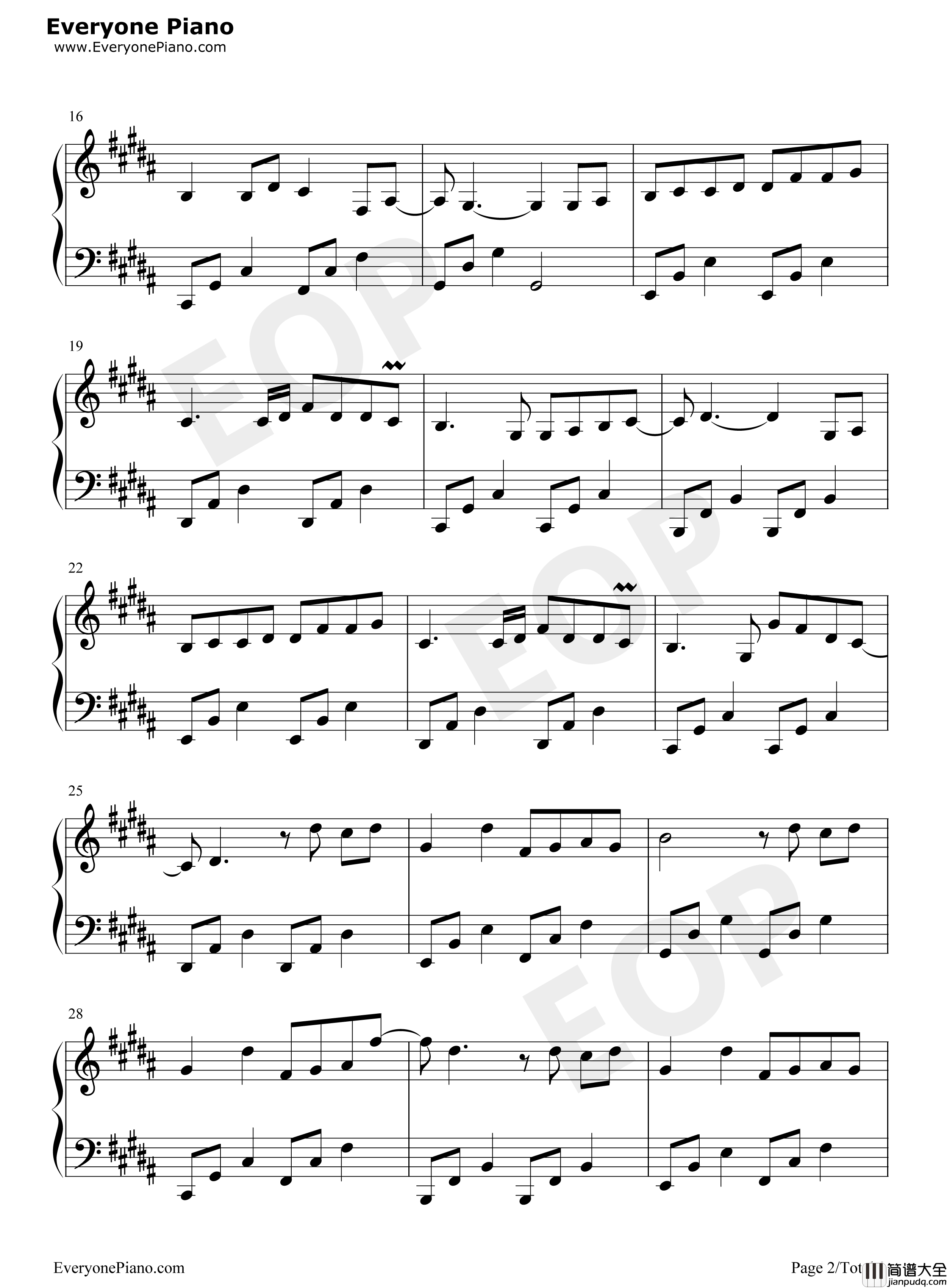 赤伶钢琴谱_HITA