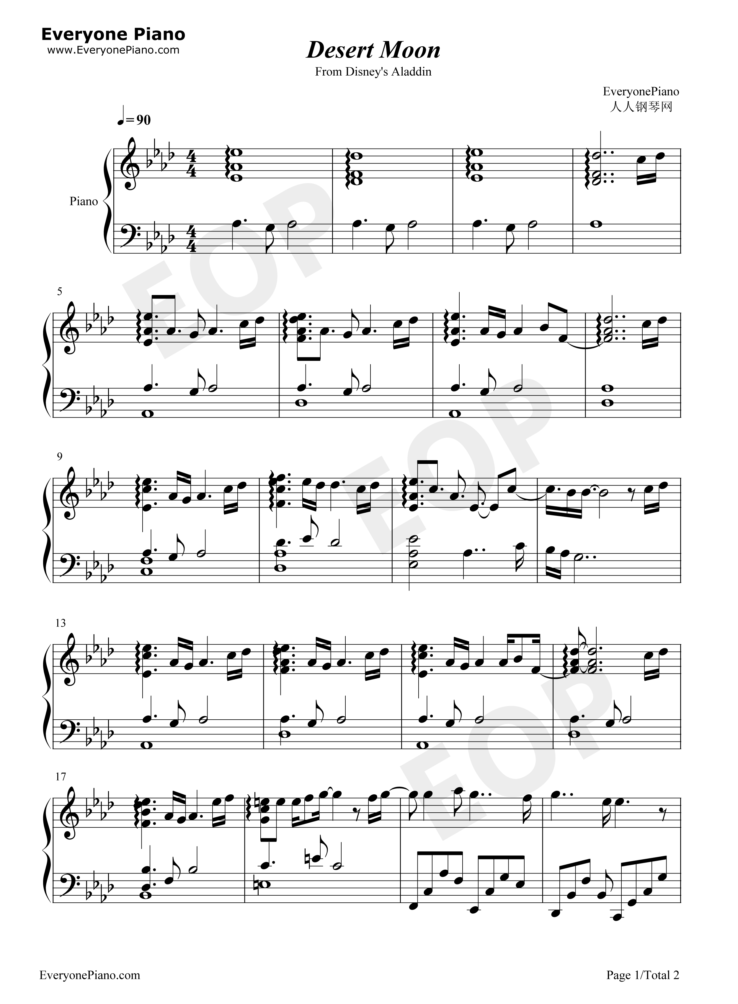 Desert_Moon钢琴谱_Alan_Menken