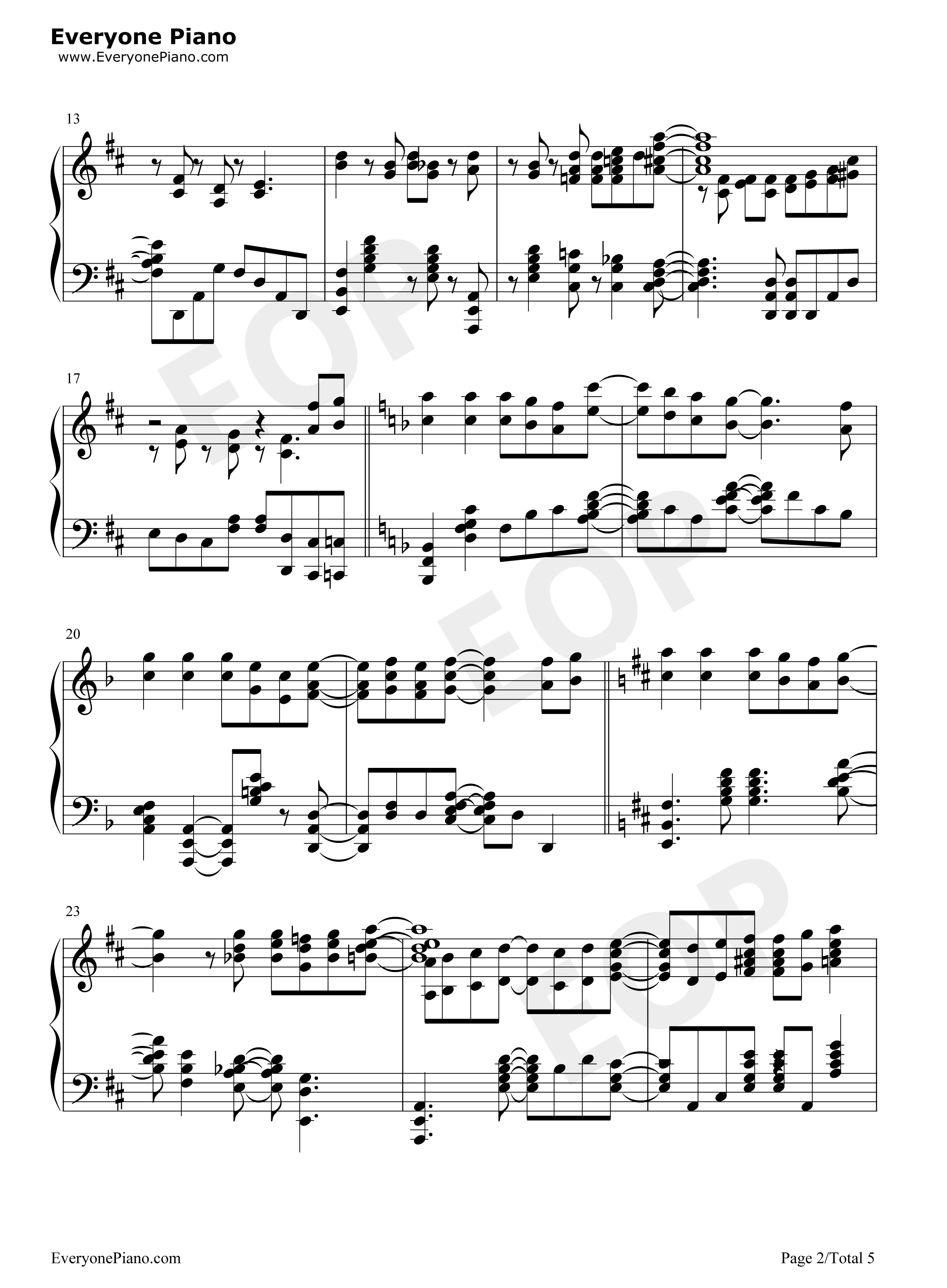 町かどタンジェント钢琴谱_小原好美_鬼头明里