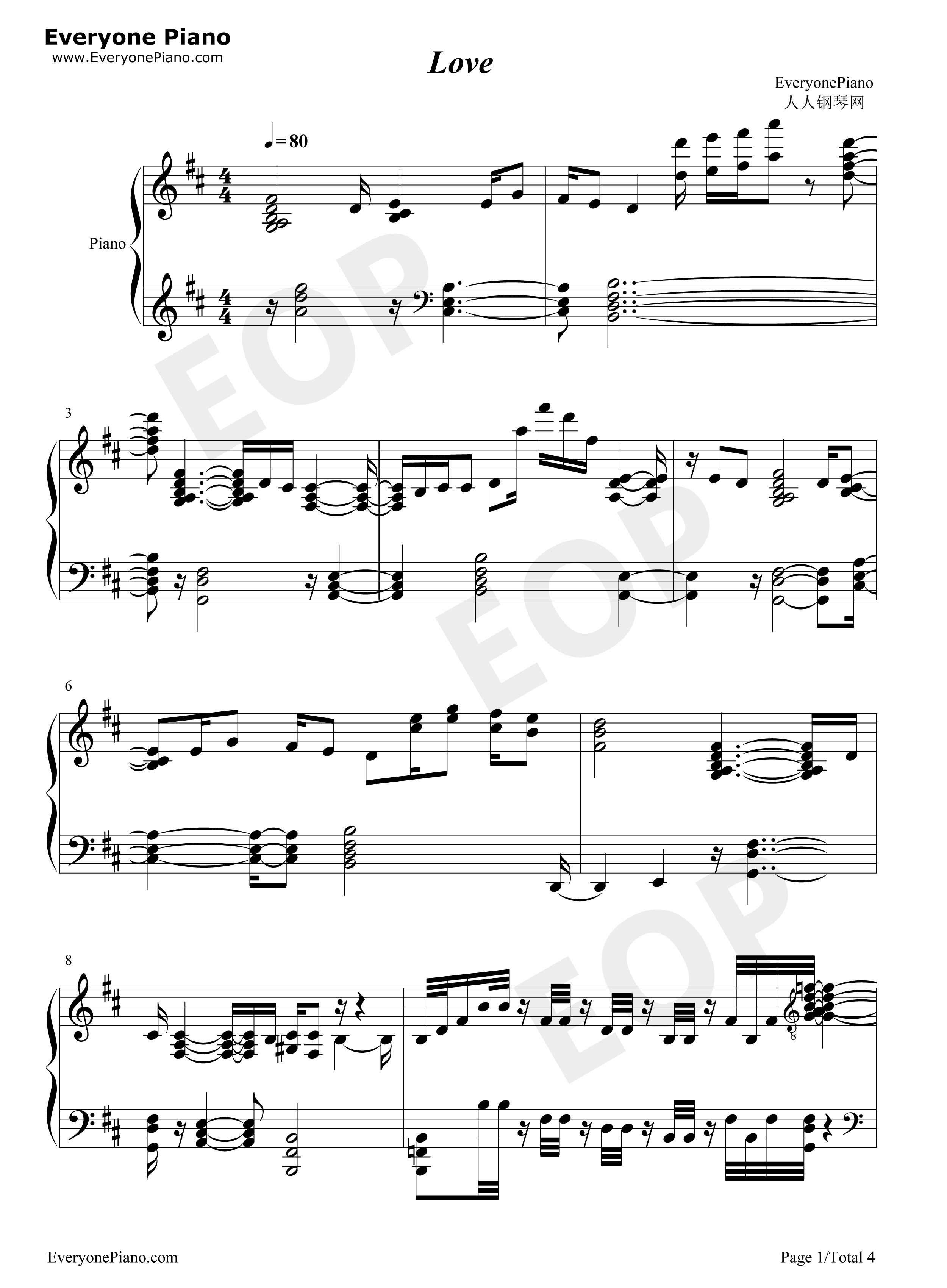 Love钢琴谱_Supercell_Ann_GAKU