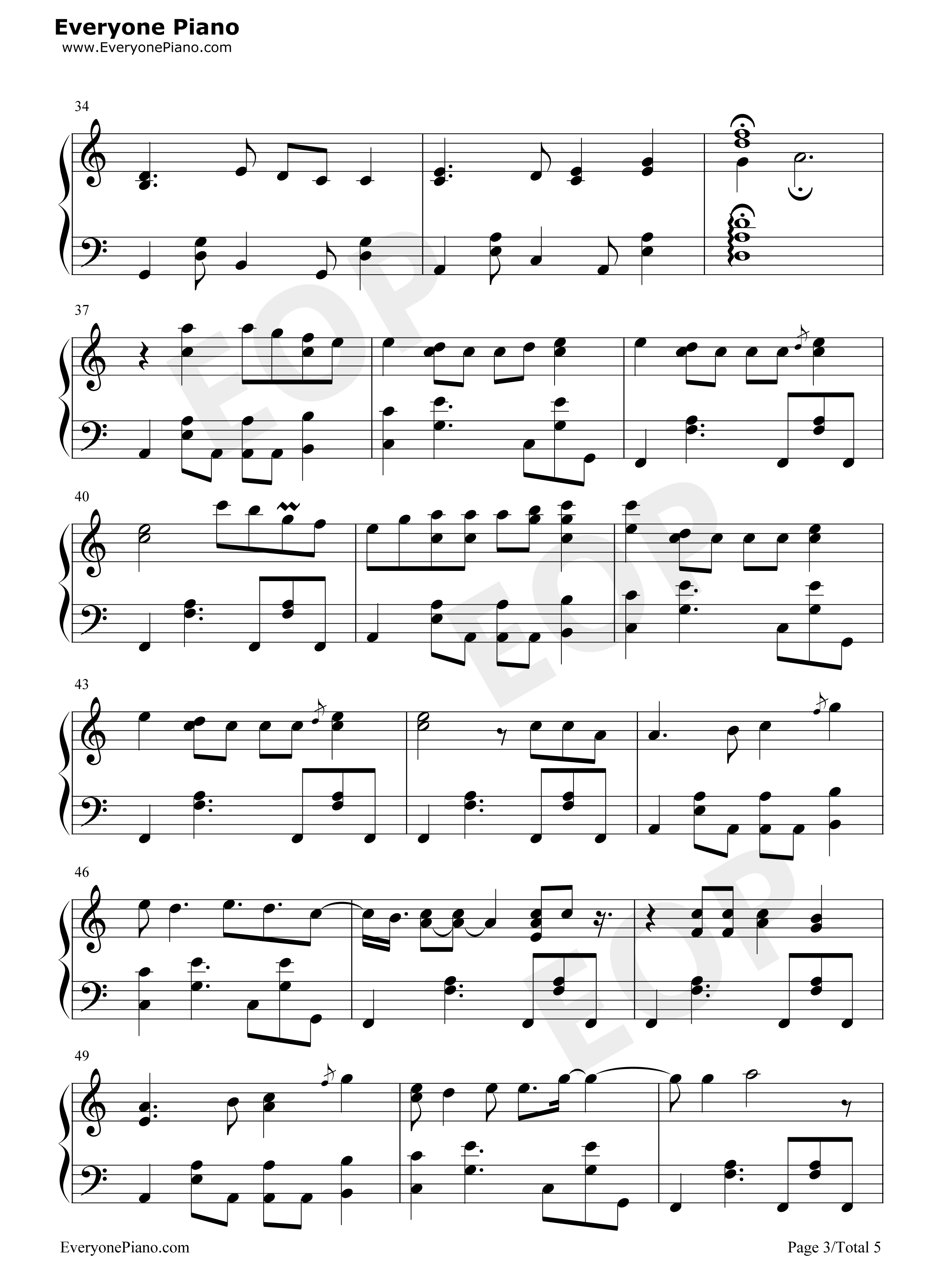 July钢琴谱_Noah_Cyrus