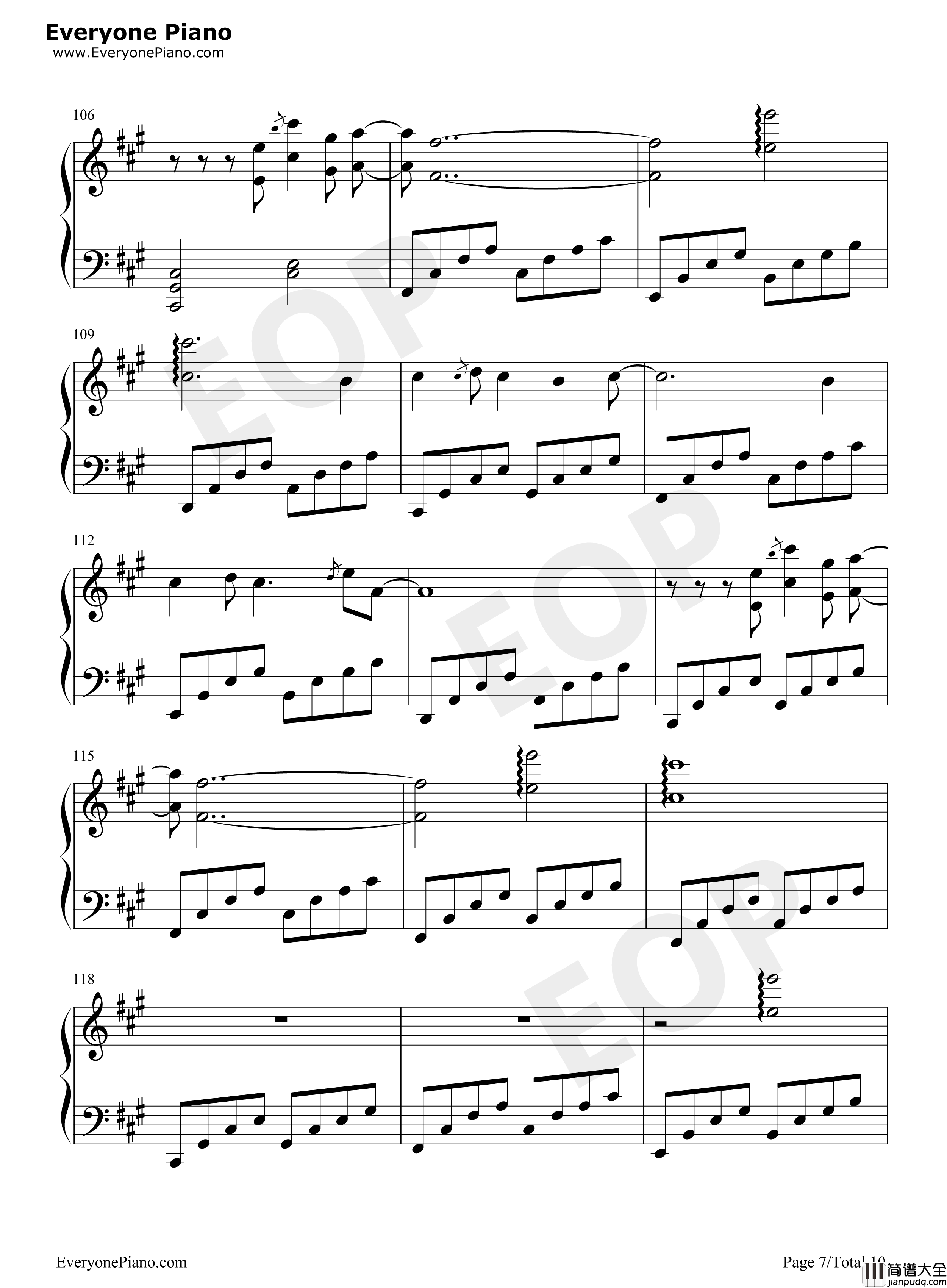 Schwarzer_Regen钢琴谱_初音未来