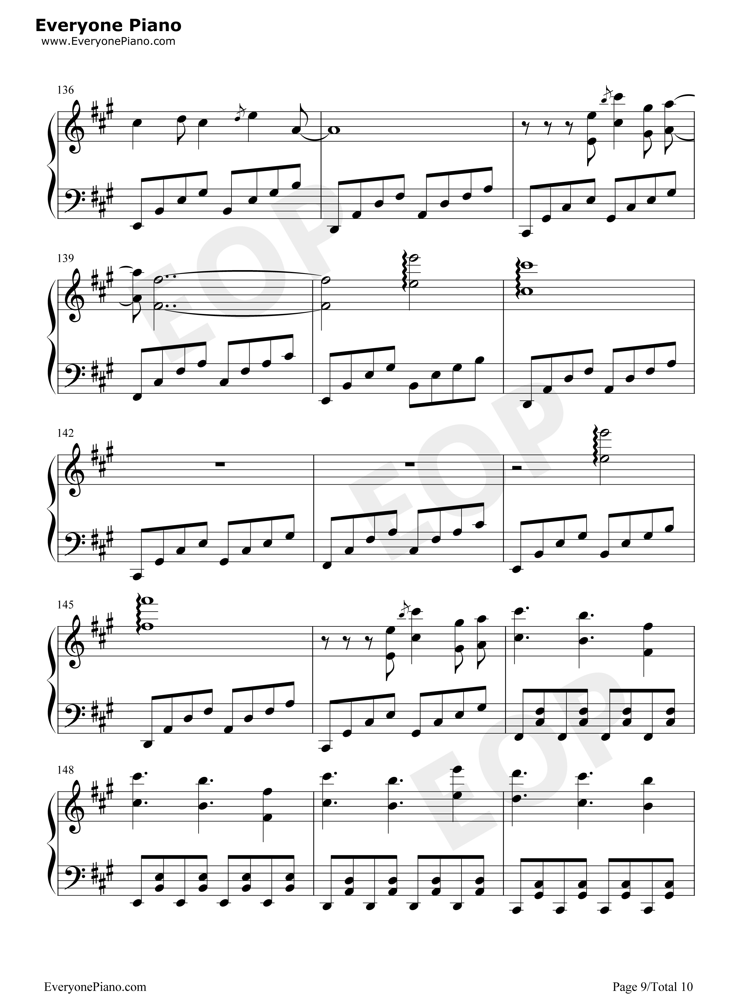 Schwarzer_Regen钢琴谱_初音未来