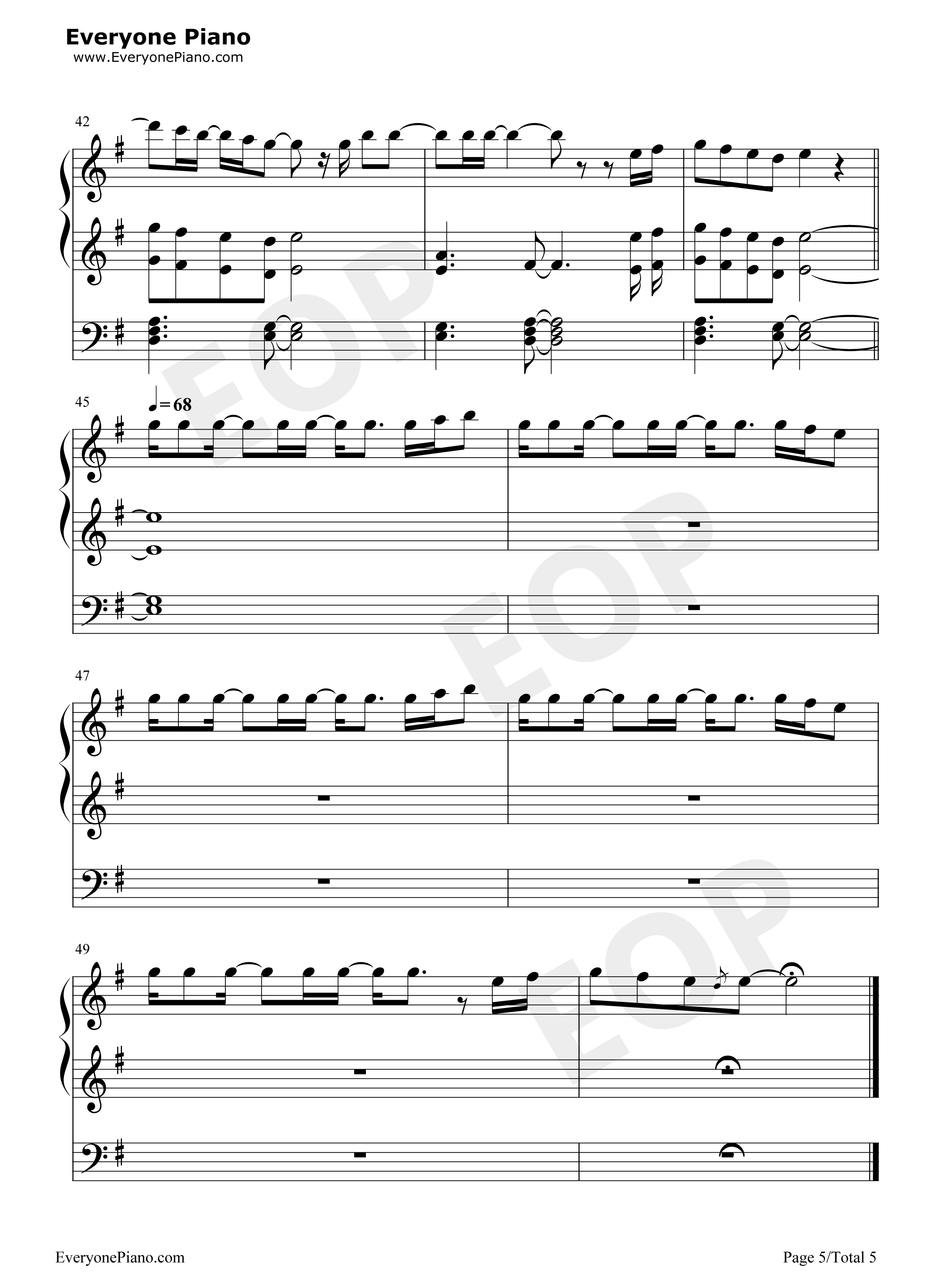 Exhale钢琴谱_Sabrina_Carpenter