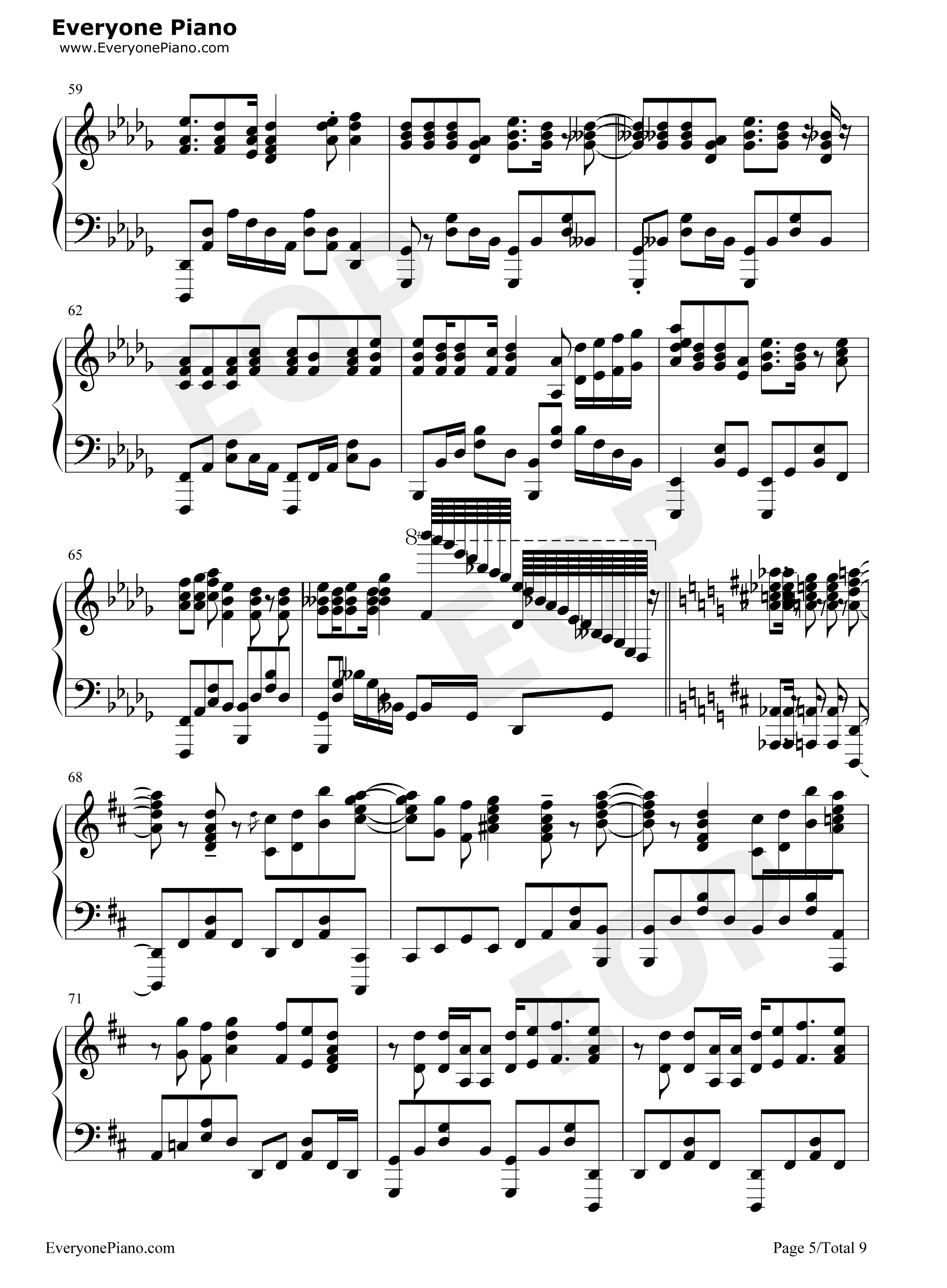 パパパ钢琴谱_齐藤朱夏