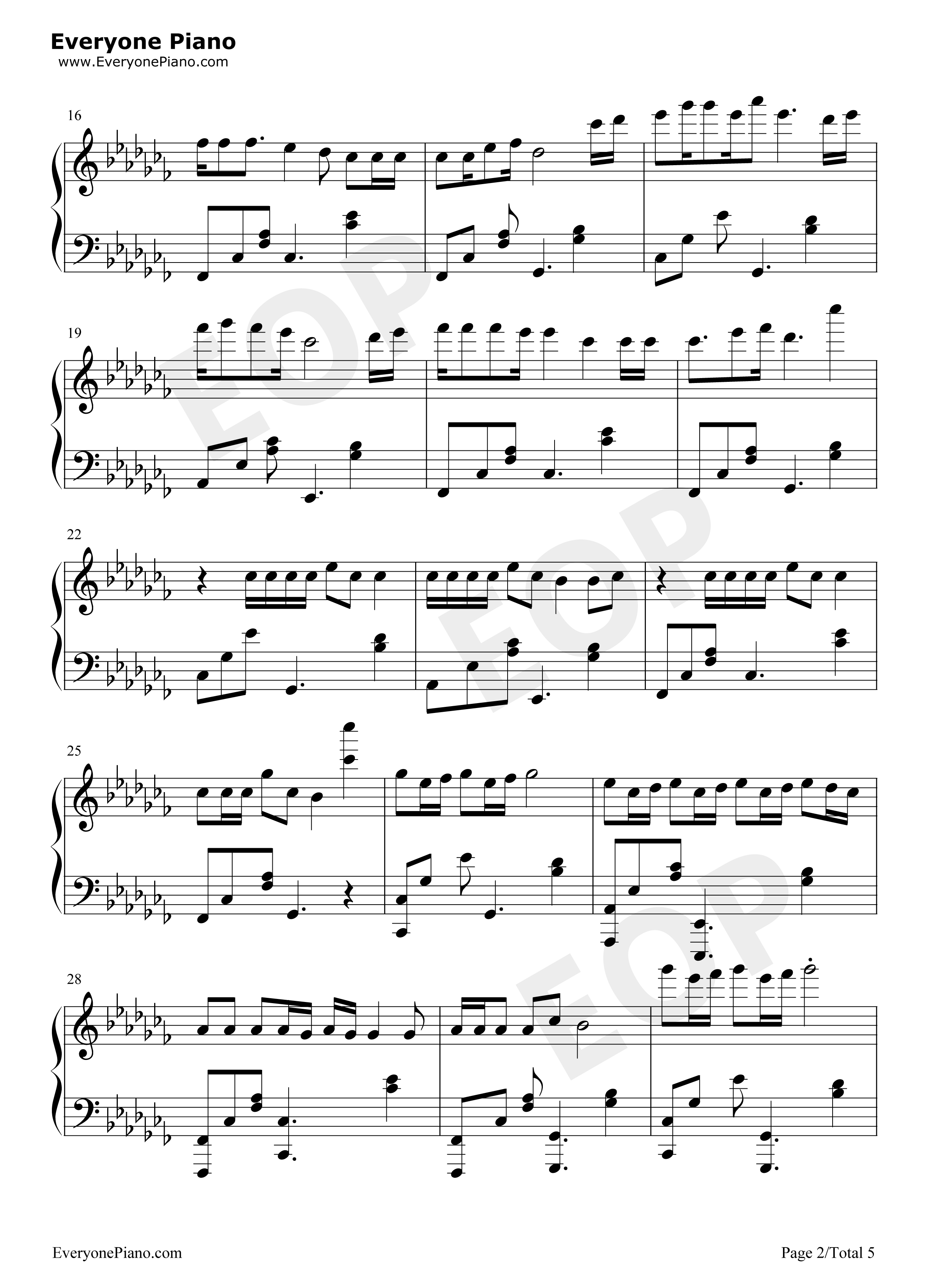 Memories钢琴谱_Maroon_5