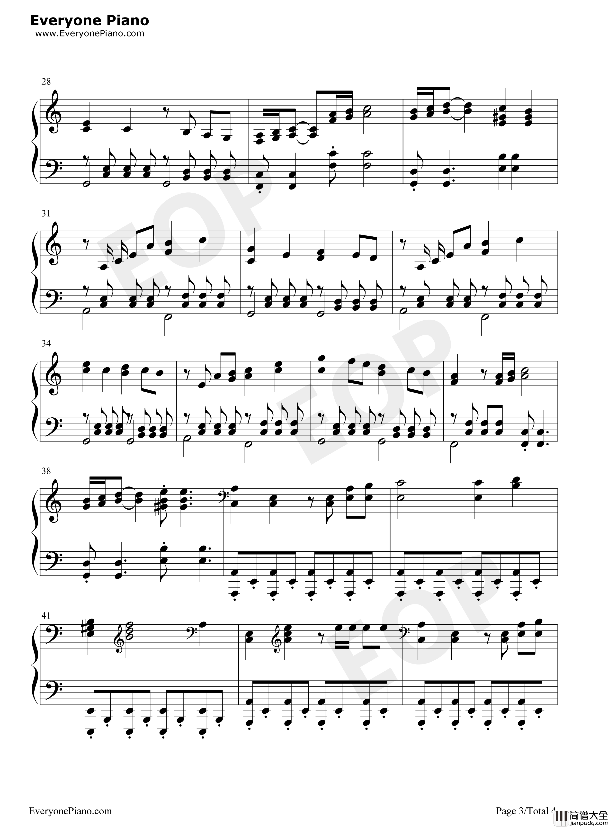 钢铁洪流进行曲钢琴谱_联合军乐团创作室