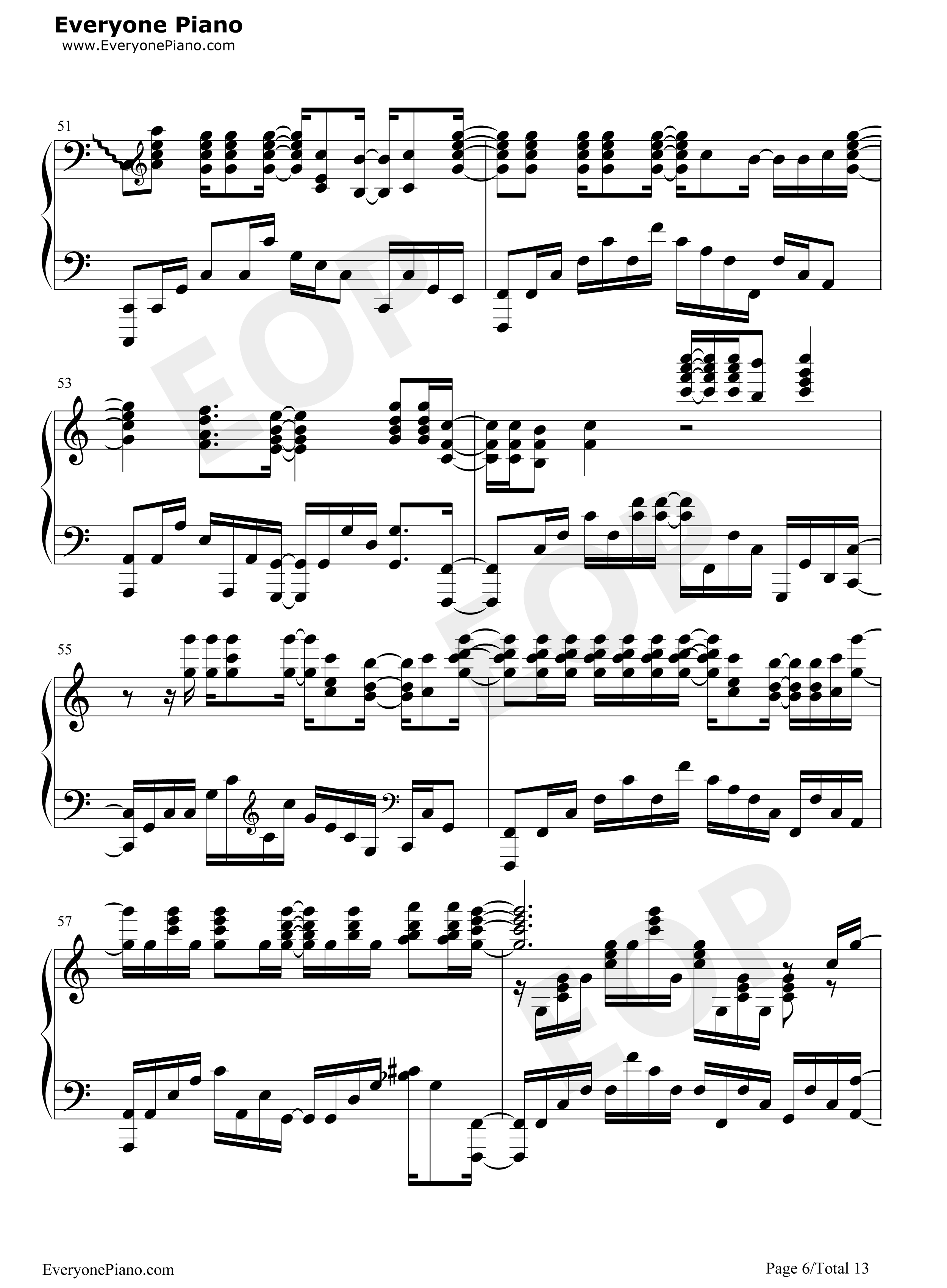 World_End钢琴谱_FLOW