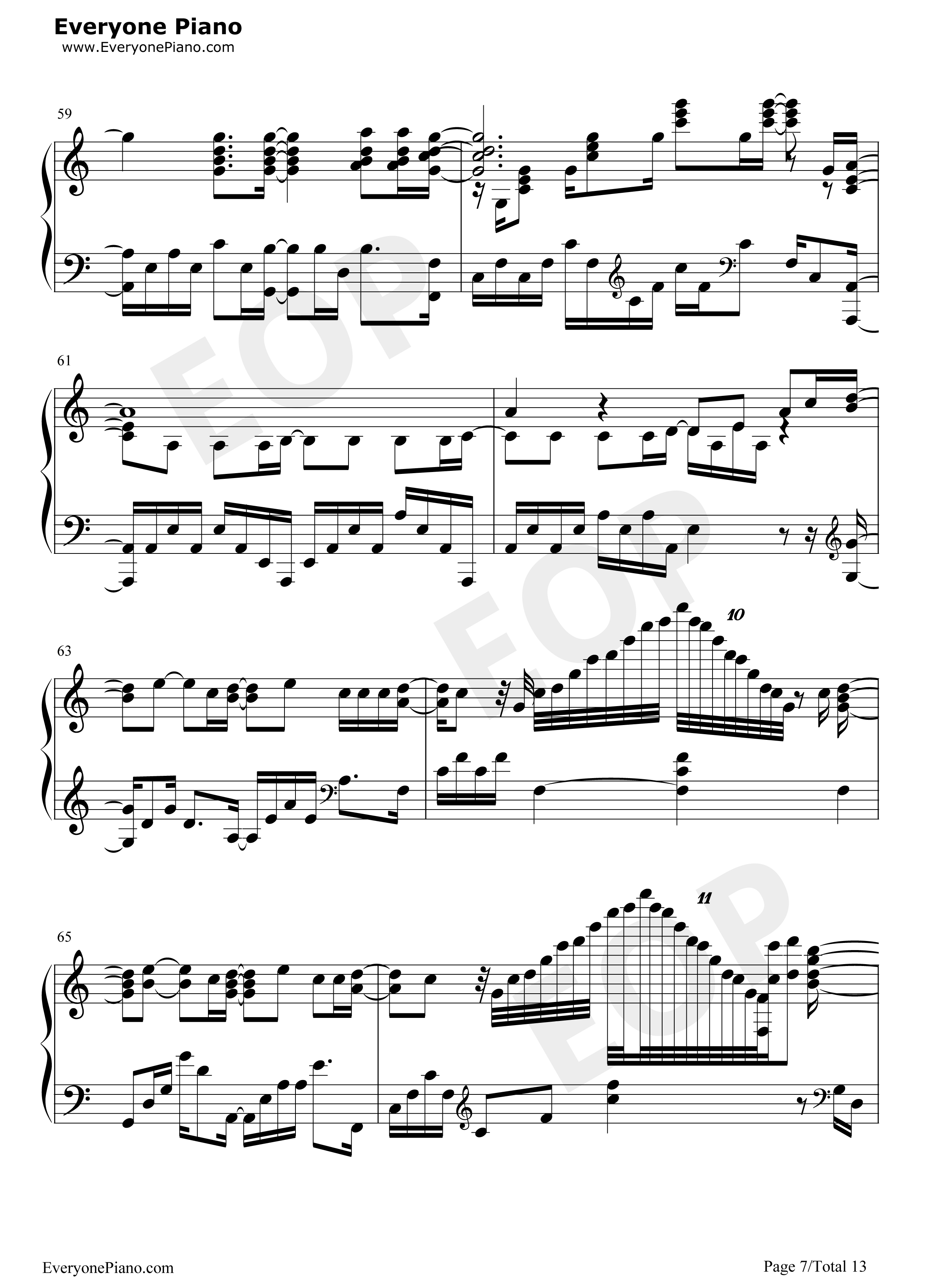 World_End钢琴谱_FLOW