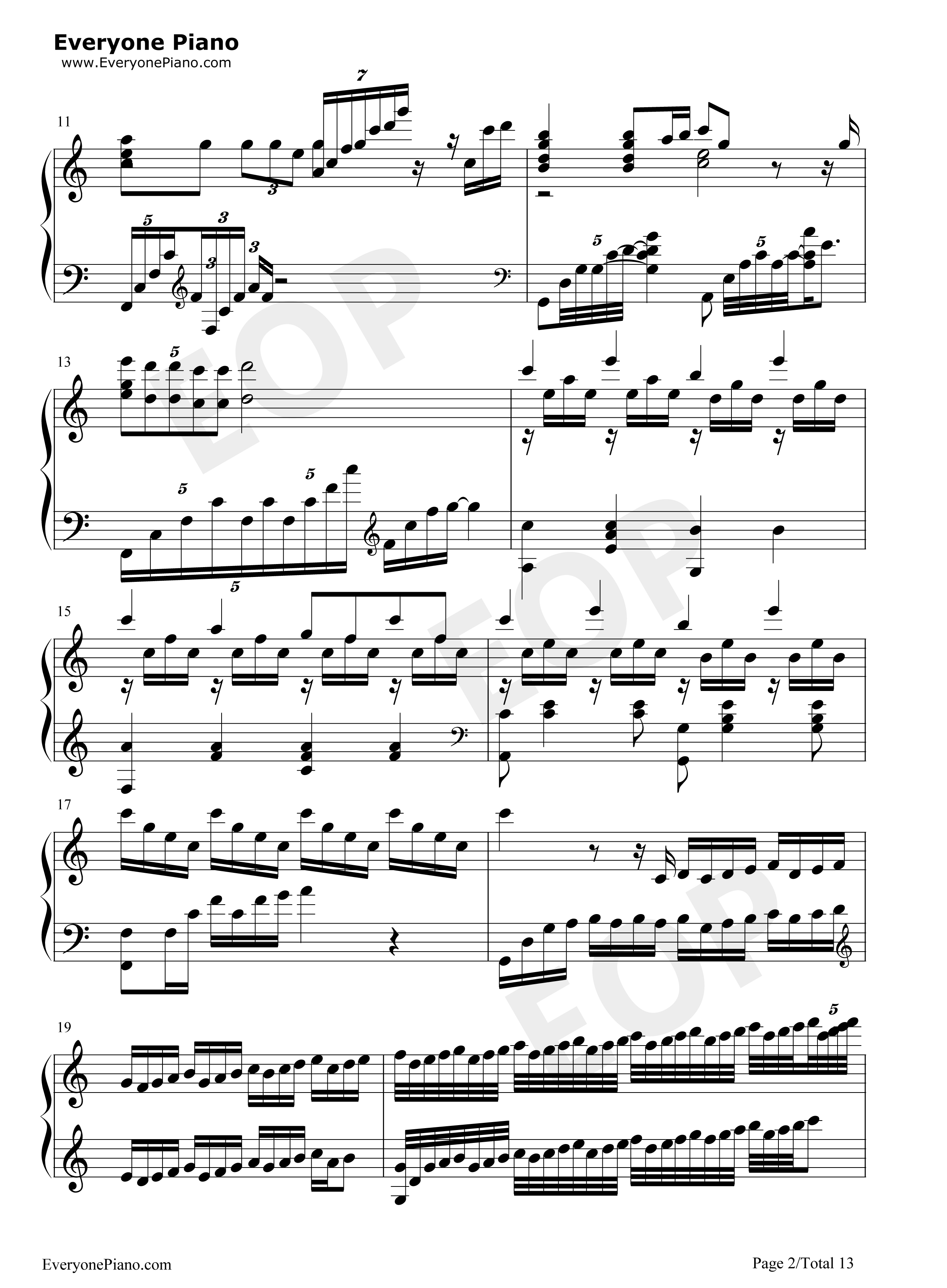 World_End钢琴谱_FLOW