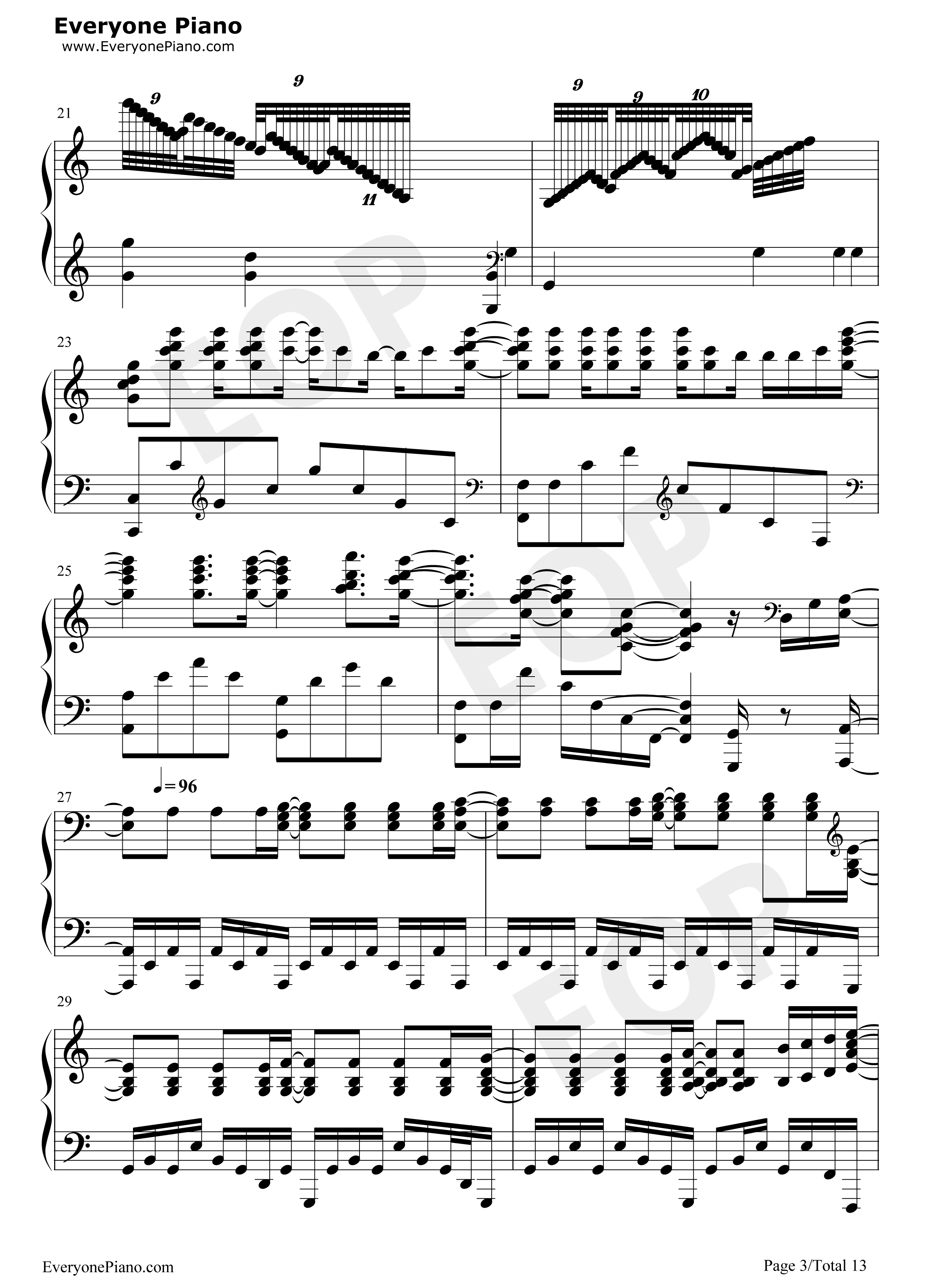 World_End钢琴谱_FLOW