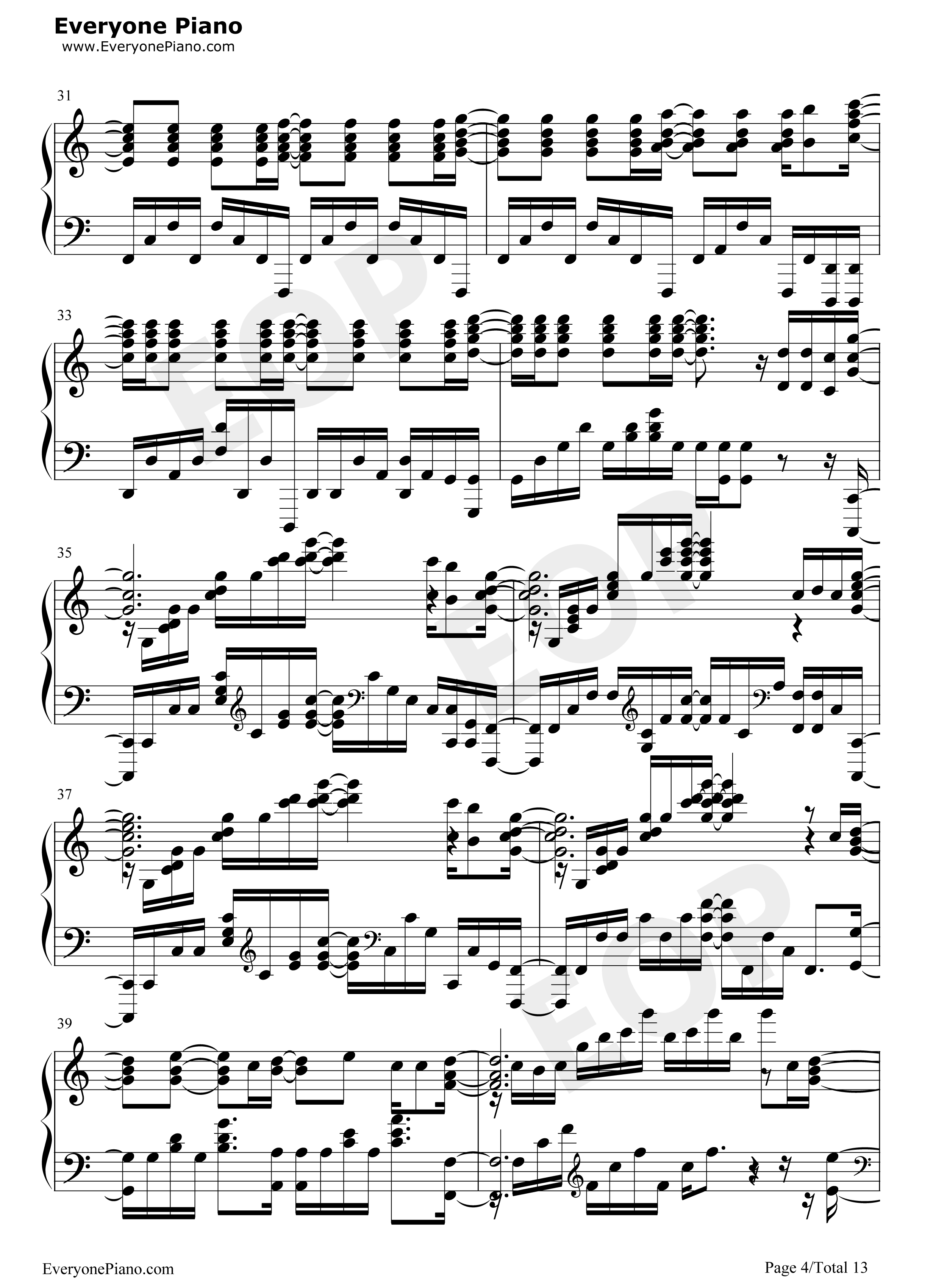 World_End钢琴谱_FLOW