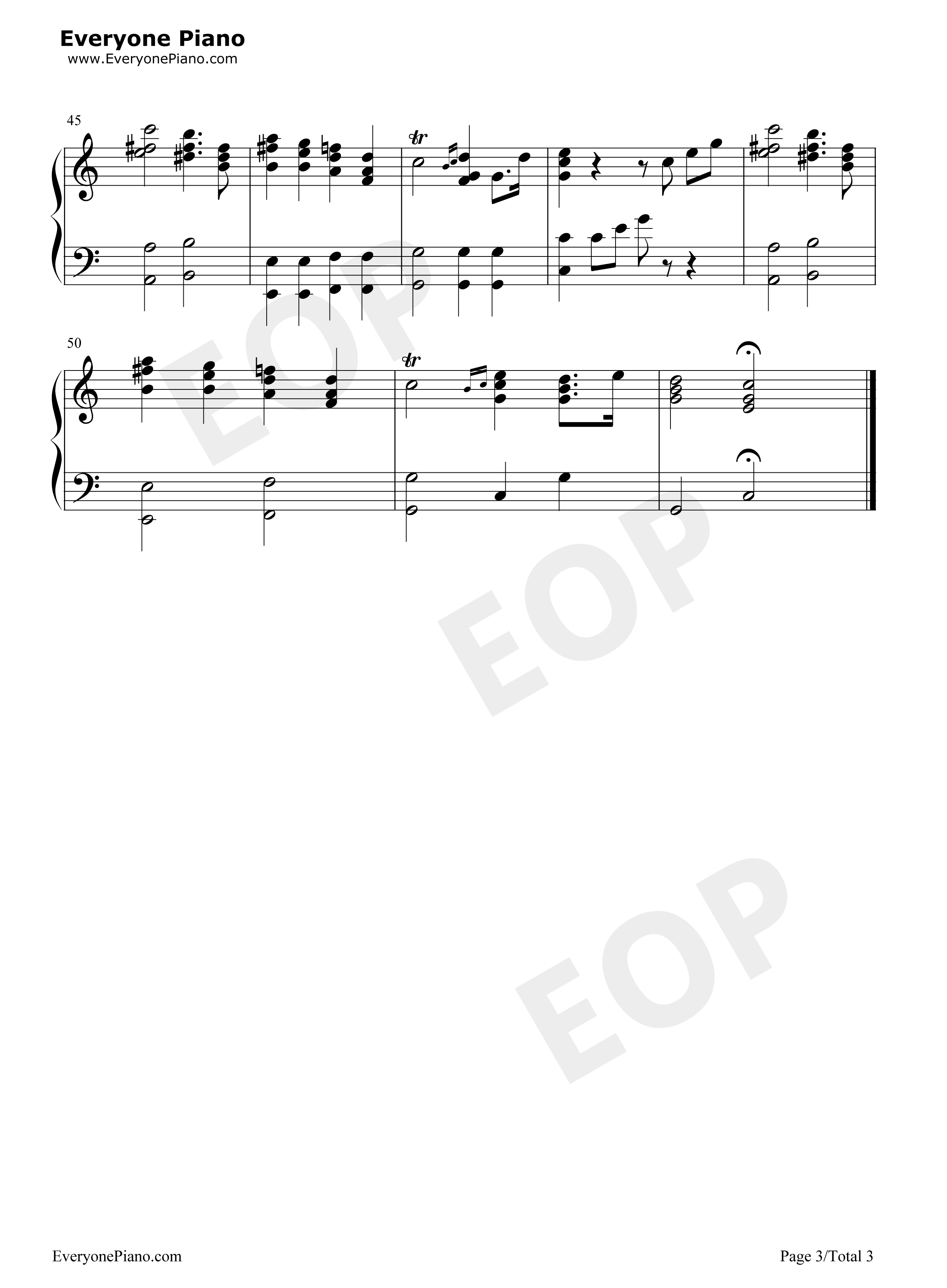 Wedding_March钢琴谱_门德尔松