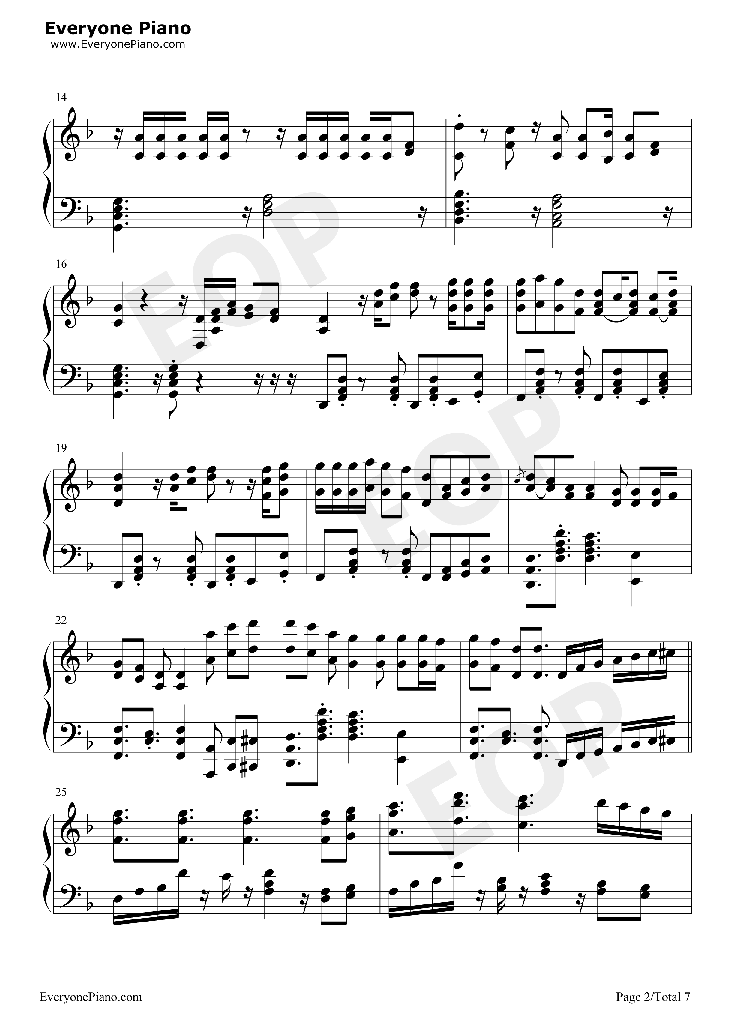 South_of_the_Border钢琴谱_Ed_Sheeran