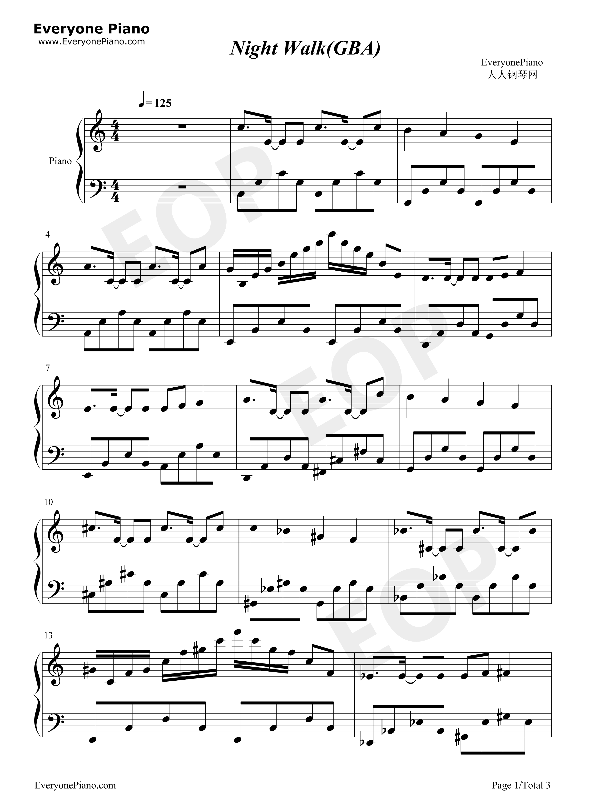 Night_Walk钢琴谱_Tsunku