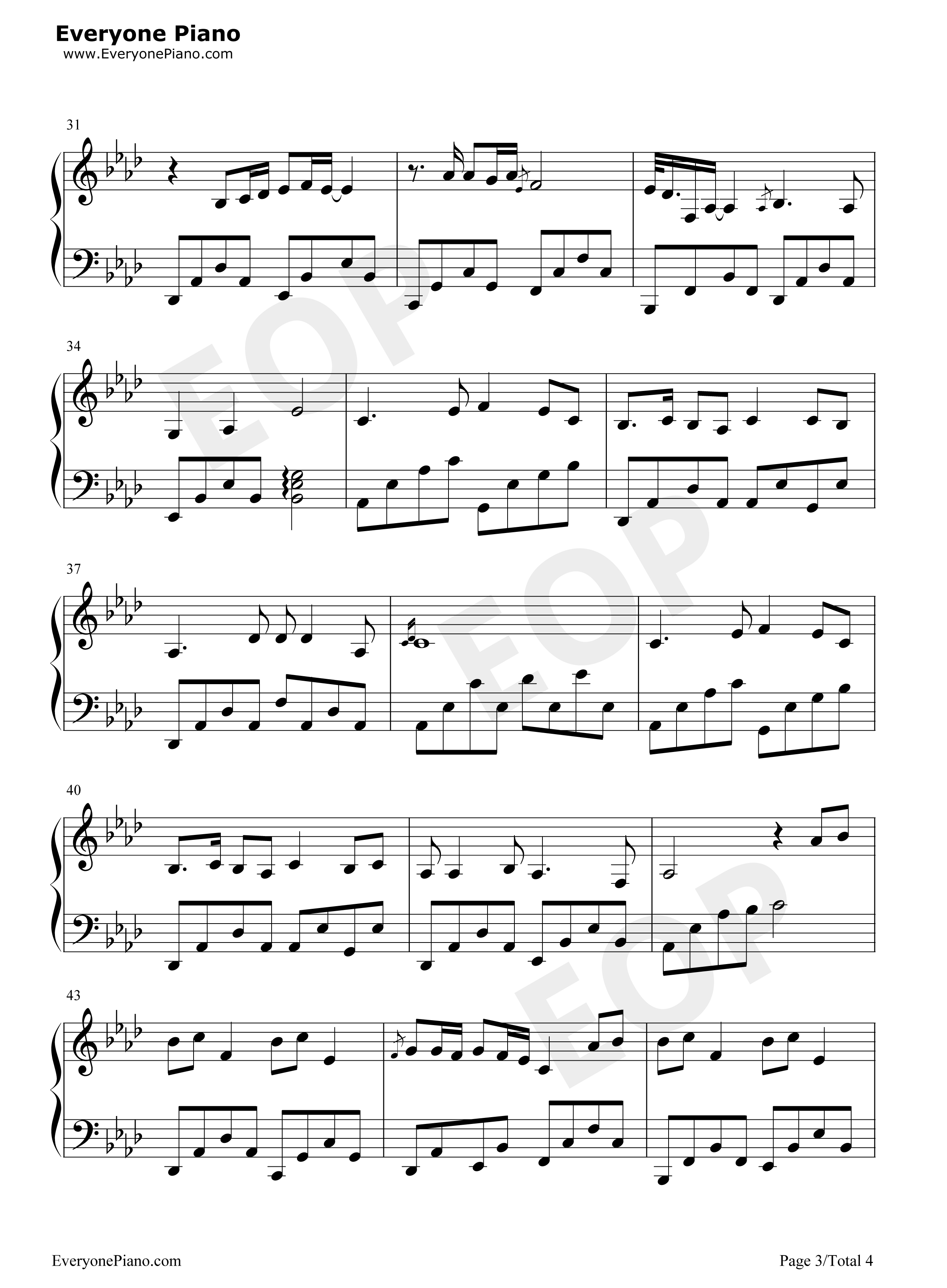 不再流浪钢琴谱_周深