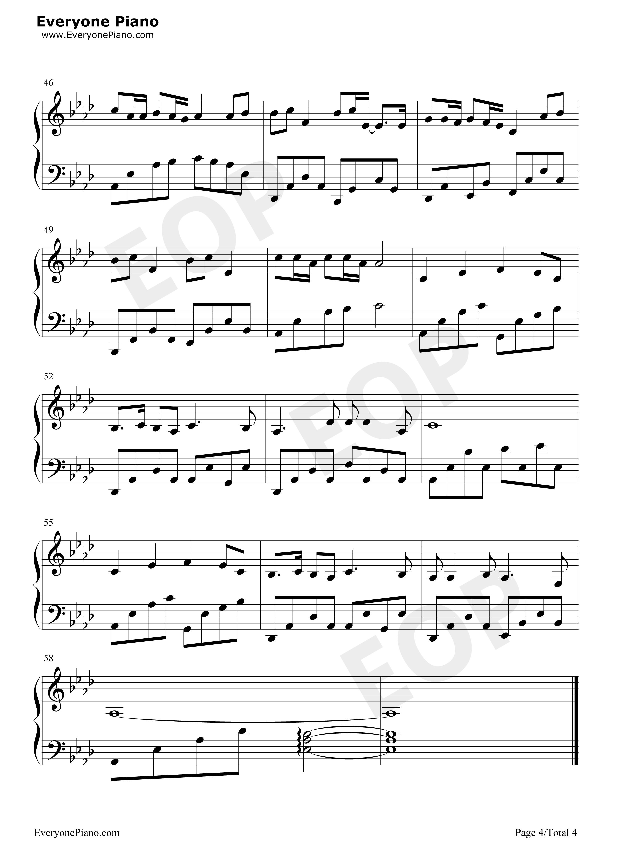 不再流浪钢琴谱_周深