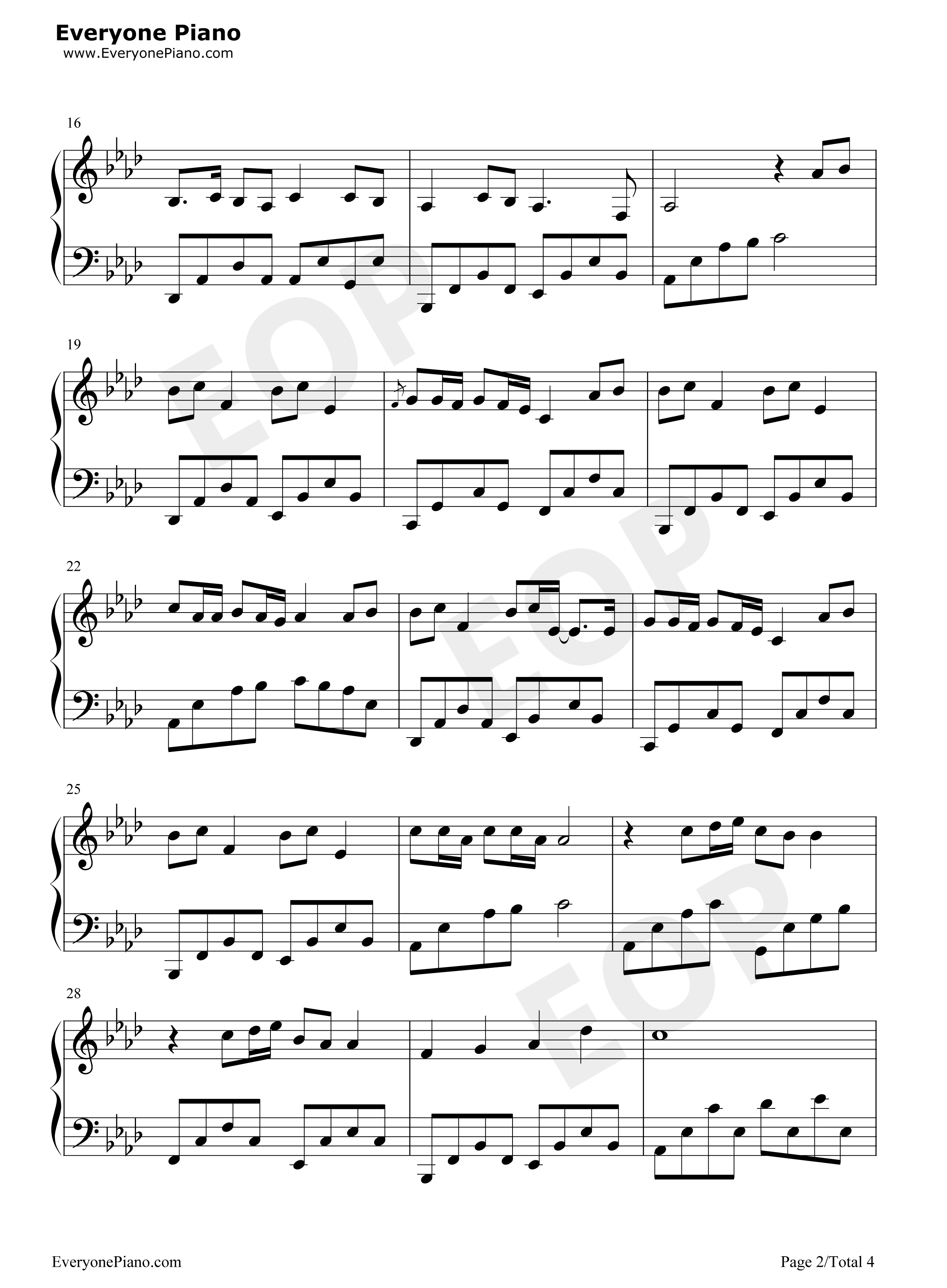 不再流浪钢琴谱_周深