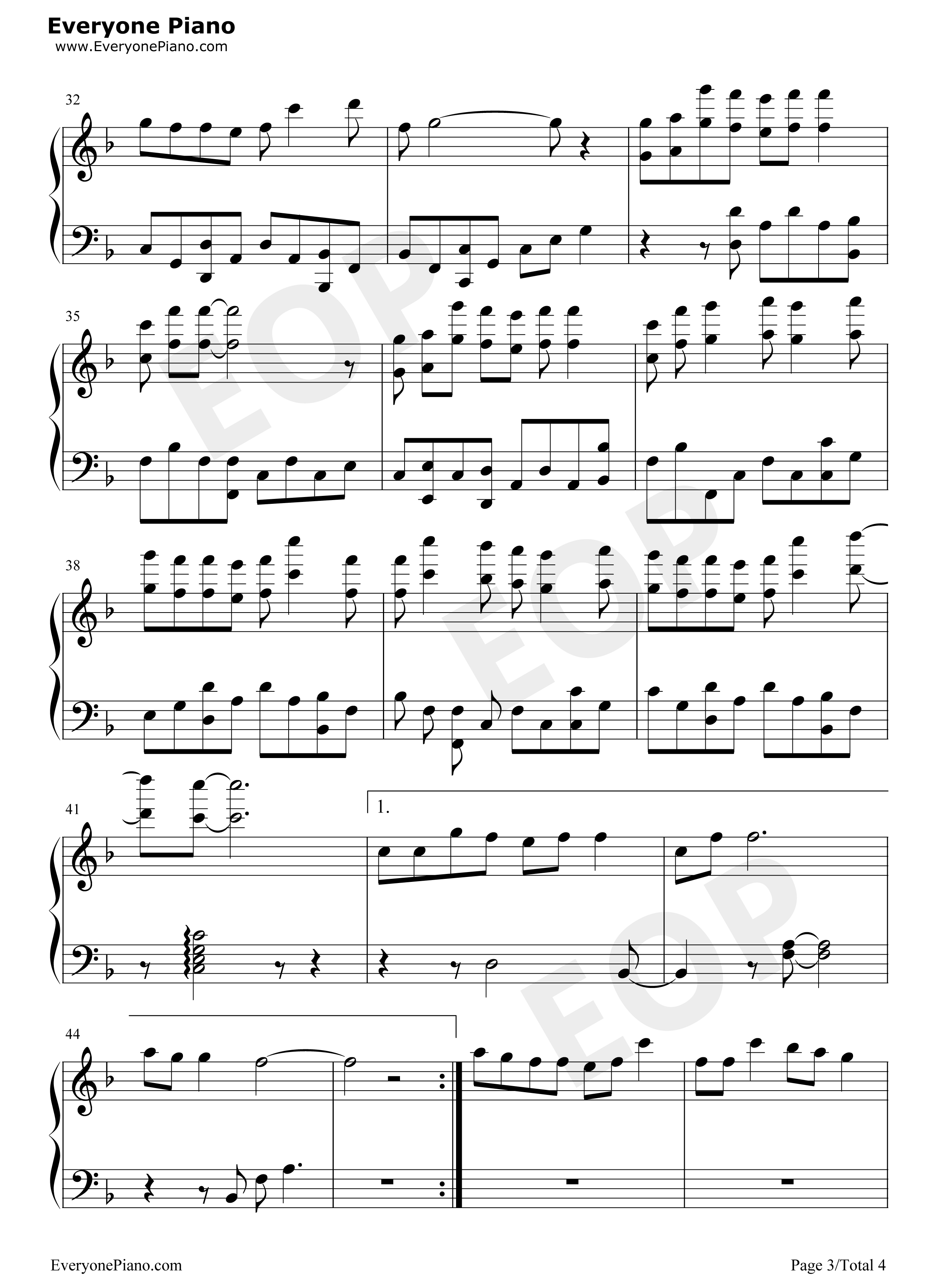 荣耀的战场钢琴谱_R1SE