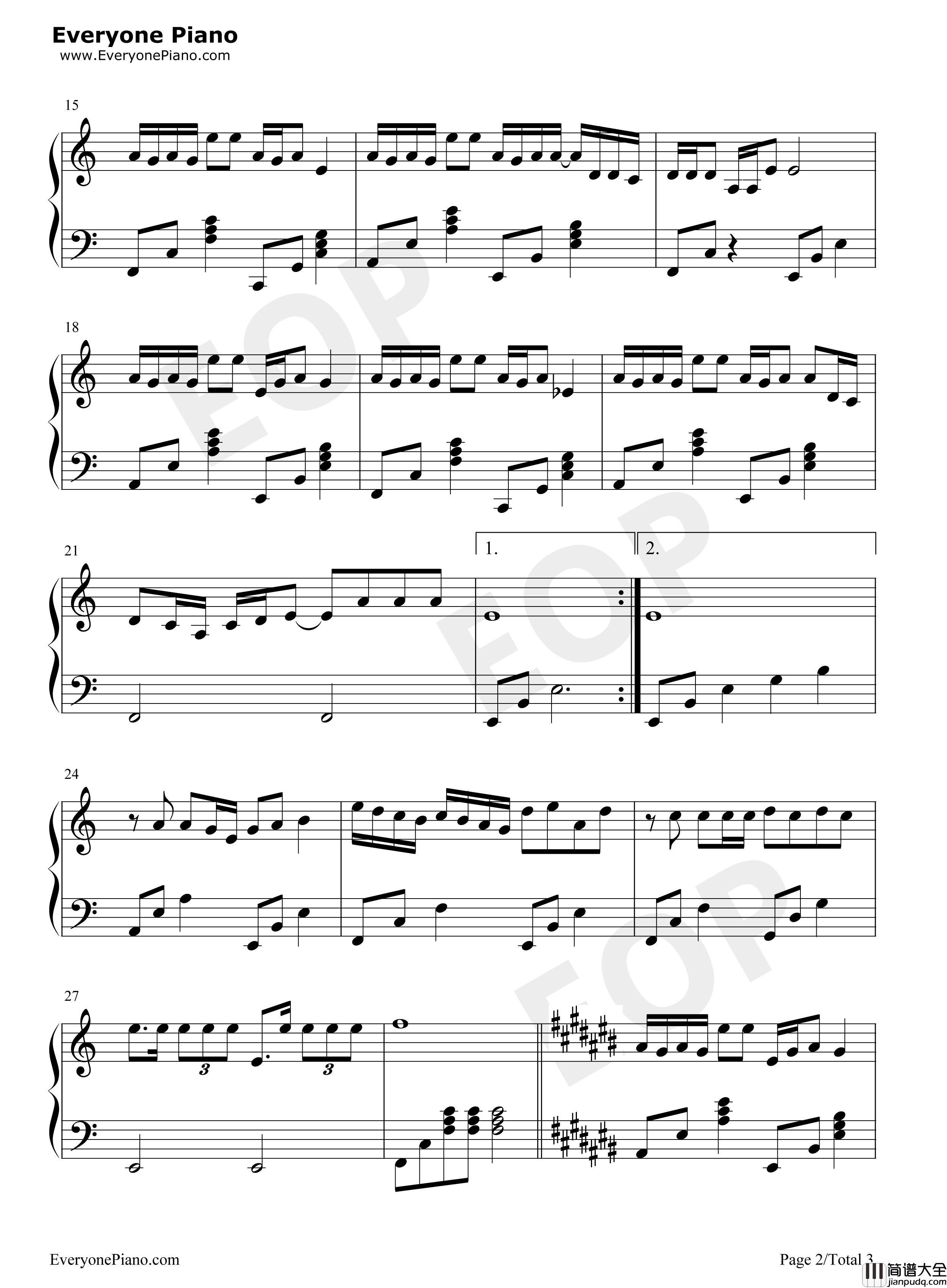 雅俗共赏钢琴谱_许嵩